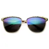 Women's Half Frame Trendy Metal Animal Print Sunglasses 9291 sold by ZeroUV