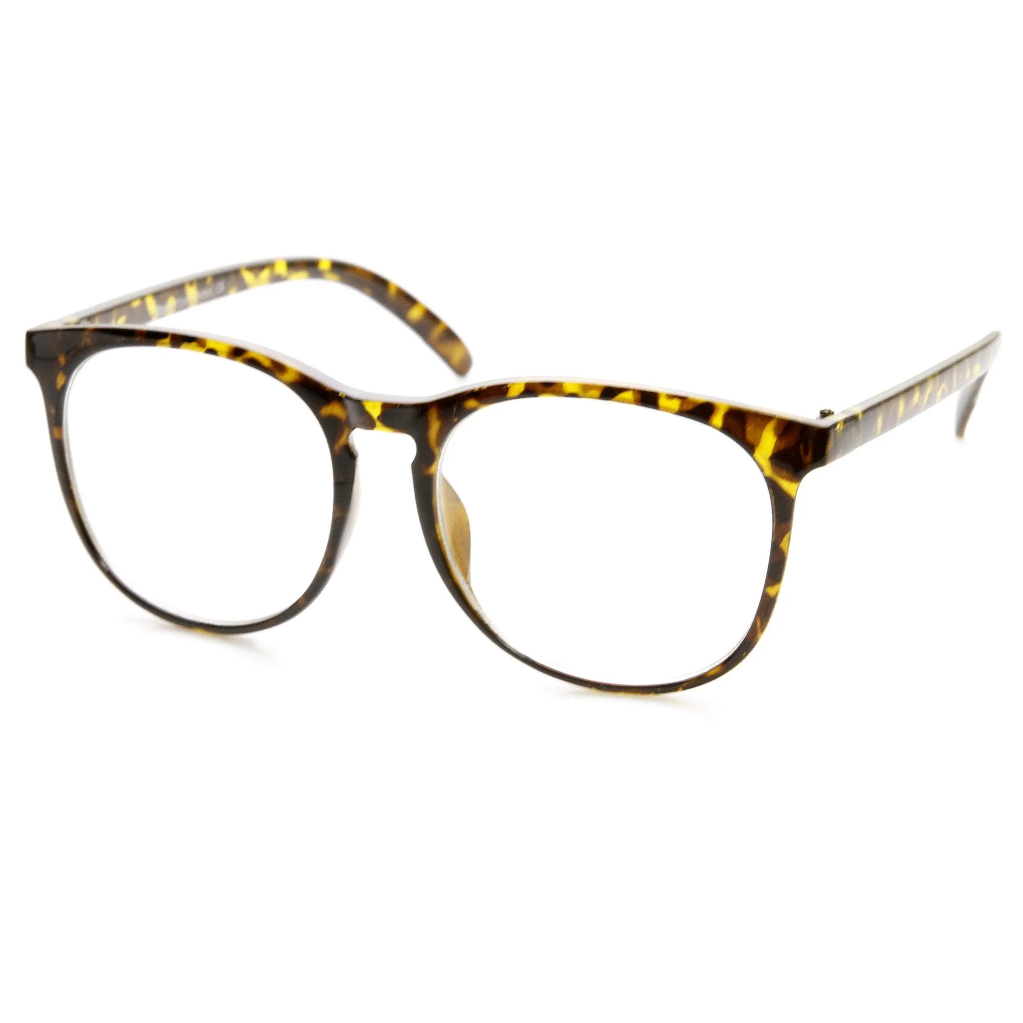 Vintage Inspired Horned Rim Dapper Clear Lens Glasses 9426 sold by ZeroUV product image thumbnail 2