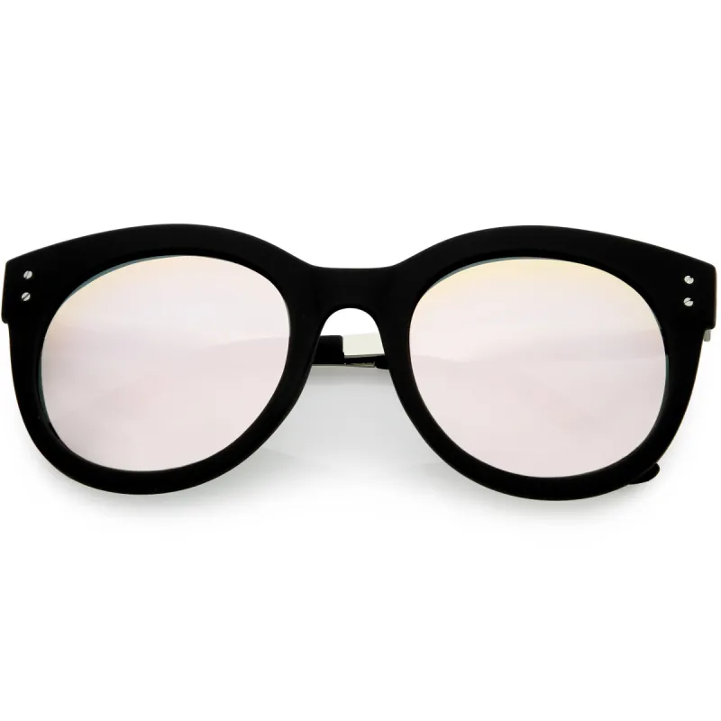 Women's Round Horned Rim Polarized Lens Sunglasses C893 sold by ZeroUV