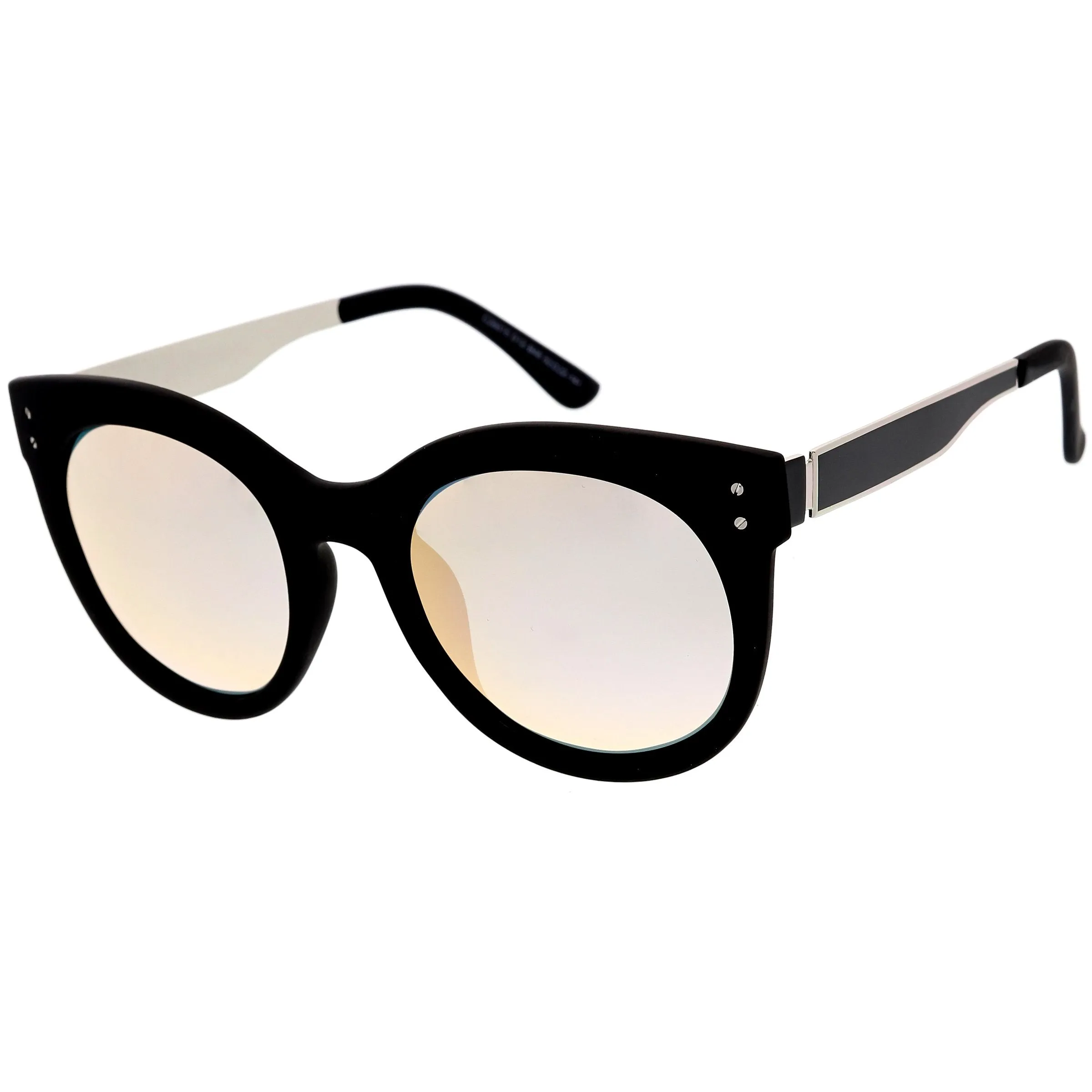 Women's Round Horned Rim Polarized Lens Sunglasses C893 sold by ZeroUV product image thumbnail 4