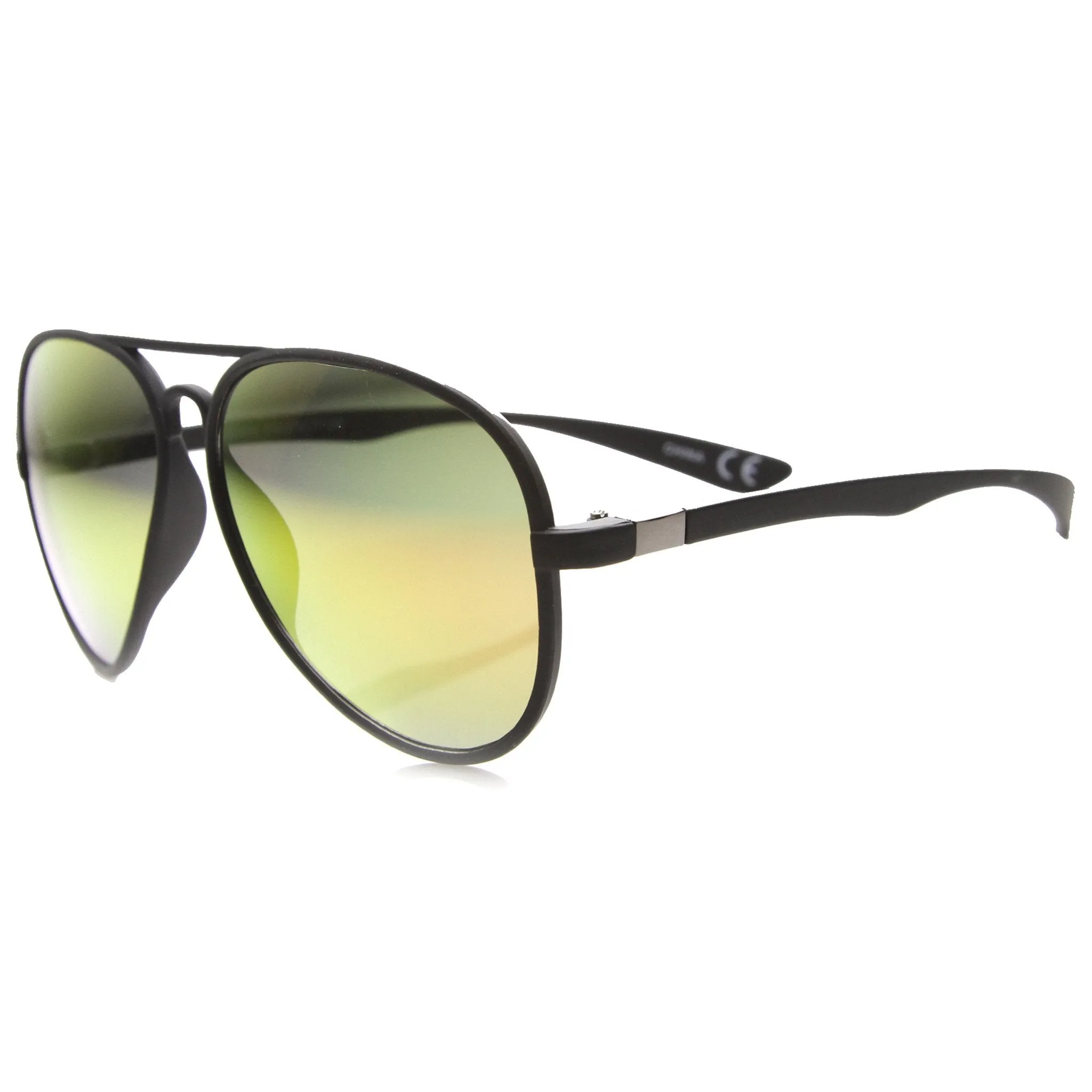 Large Retro Flash Mirror Lens Aviator Sunglasses 9830 sold by ZeroUV product image thumbnail 3