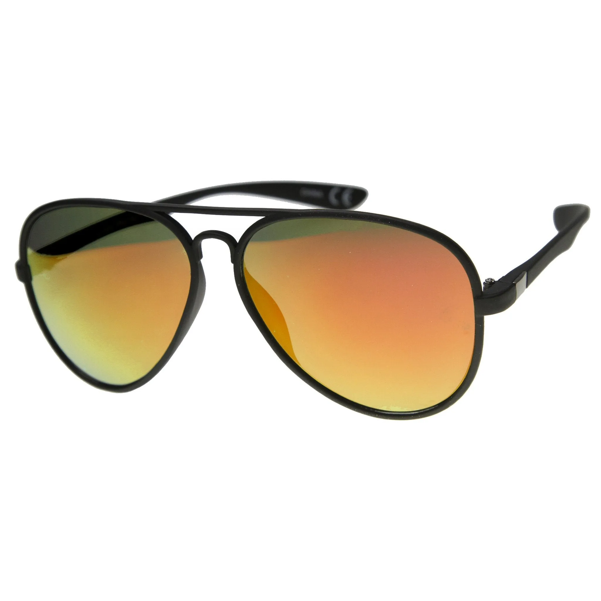 Large Retro Flash Mirror Lens Aviator Sunglasses 9830 sold by ZeroUV product image thumbnail 2