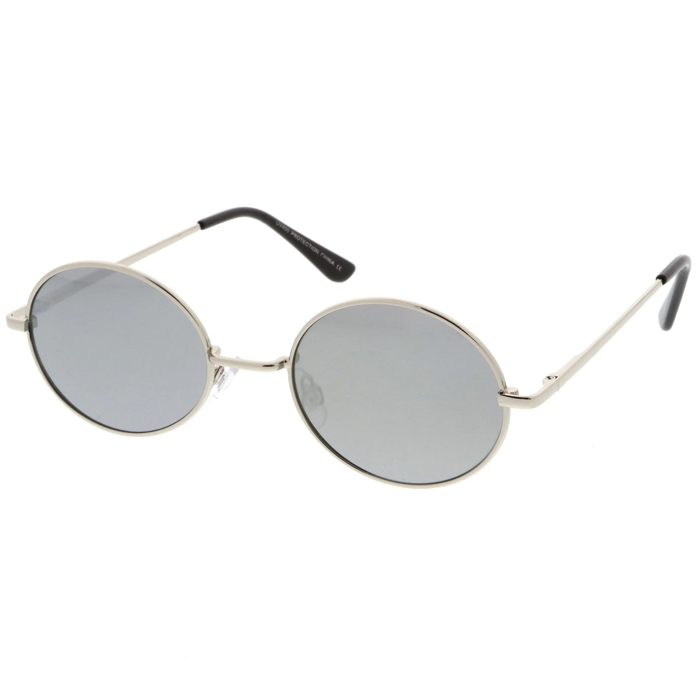 Retro 1990's Fashion Oval Mirrored Flat Lens Sunglasses C137 sold by ZeroUV product image thumbnail 5