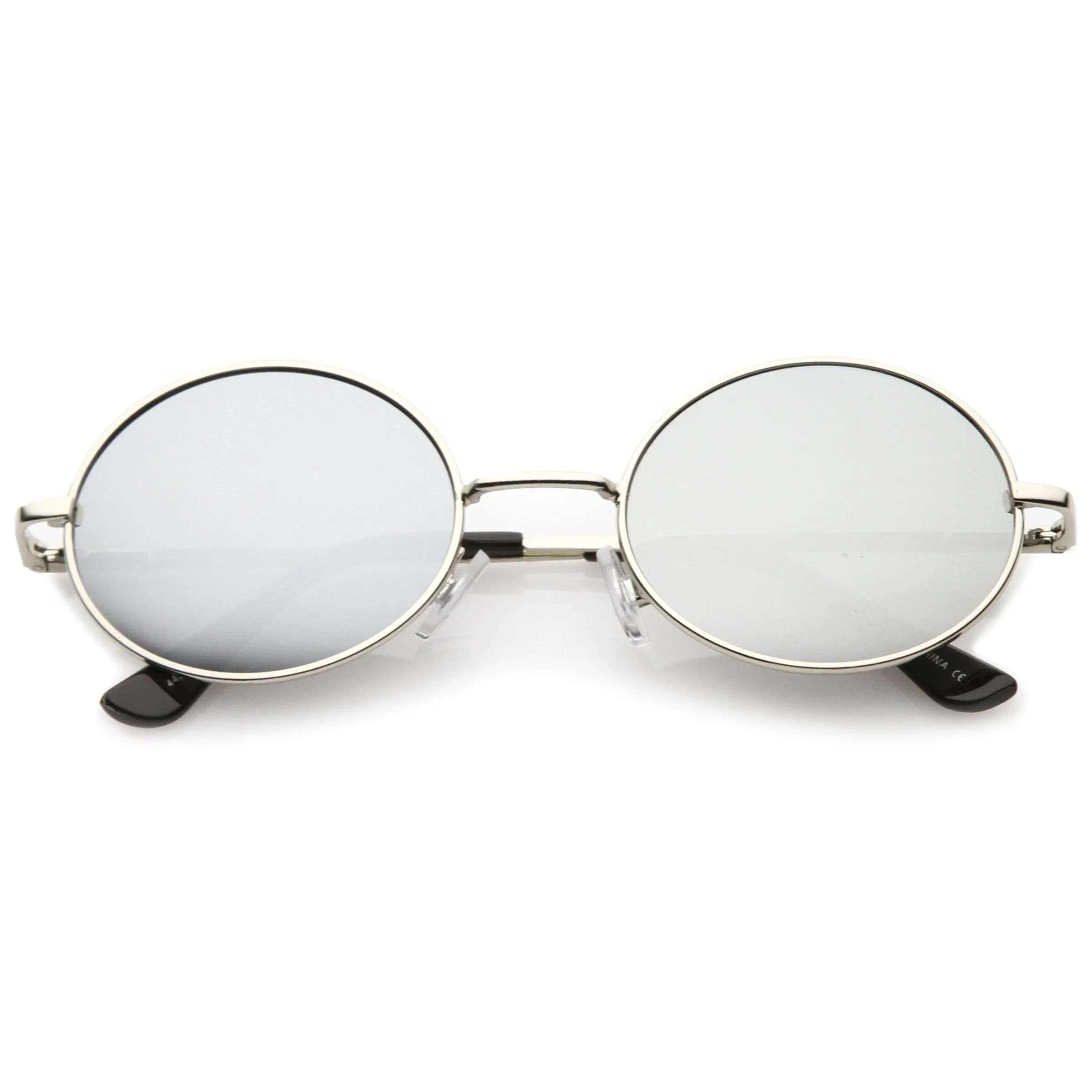 Retro 1990's Fashion Oval Mirrored Flat Lens Sunglasses C137 sold by ZeroUV product image thumbnail 4