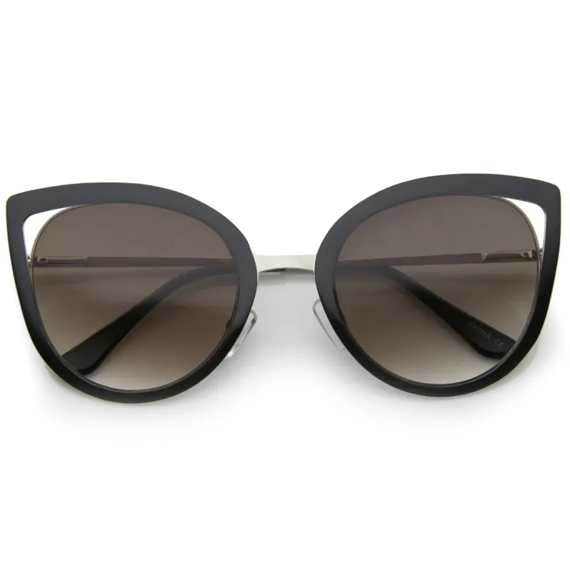 Women's Round Laser Cut Cat Eye Sunglasses A525 sold by ZeroUV