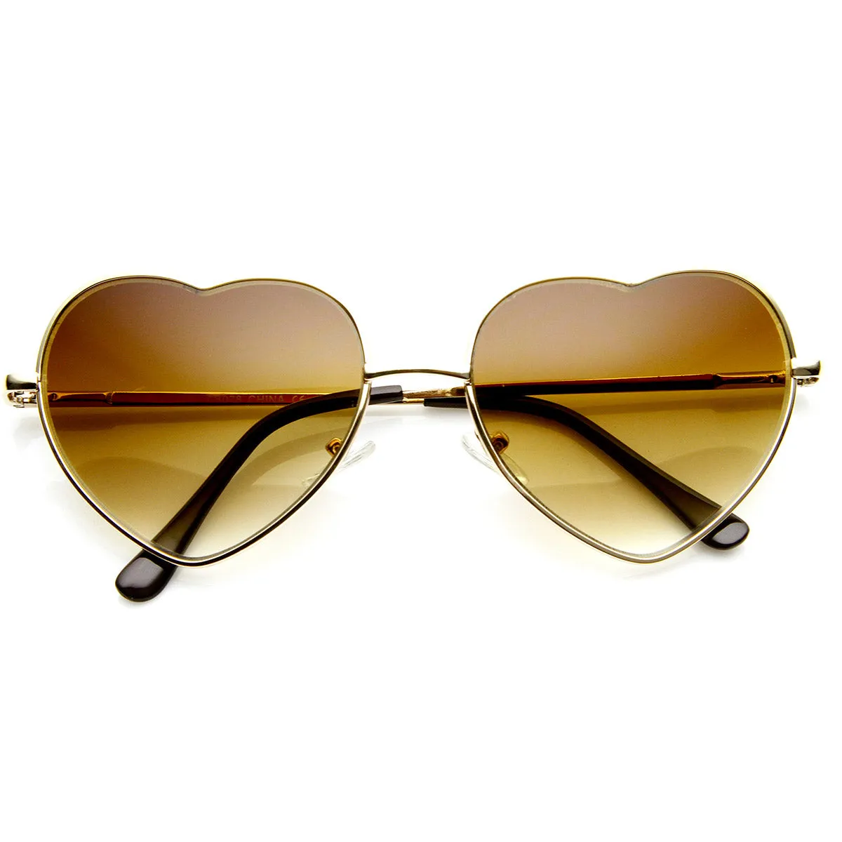 Fashion Thin Metal Cute Heart Shaped Sunglasses 8965 sold by ZeroUV