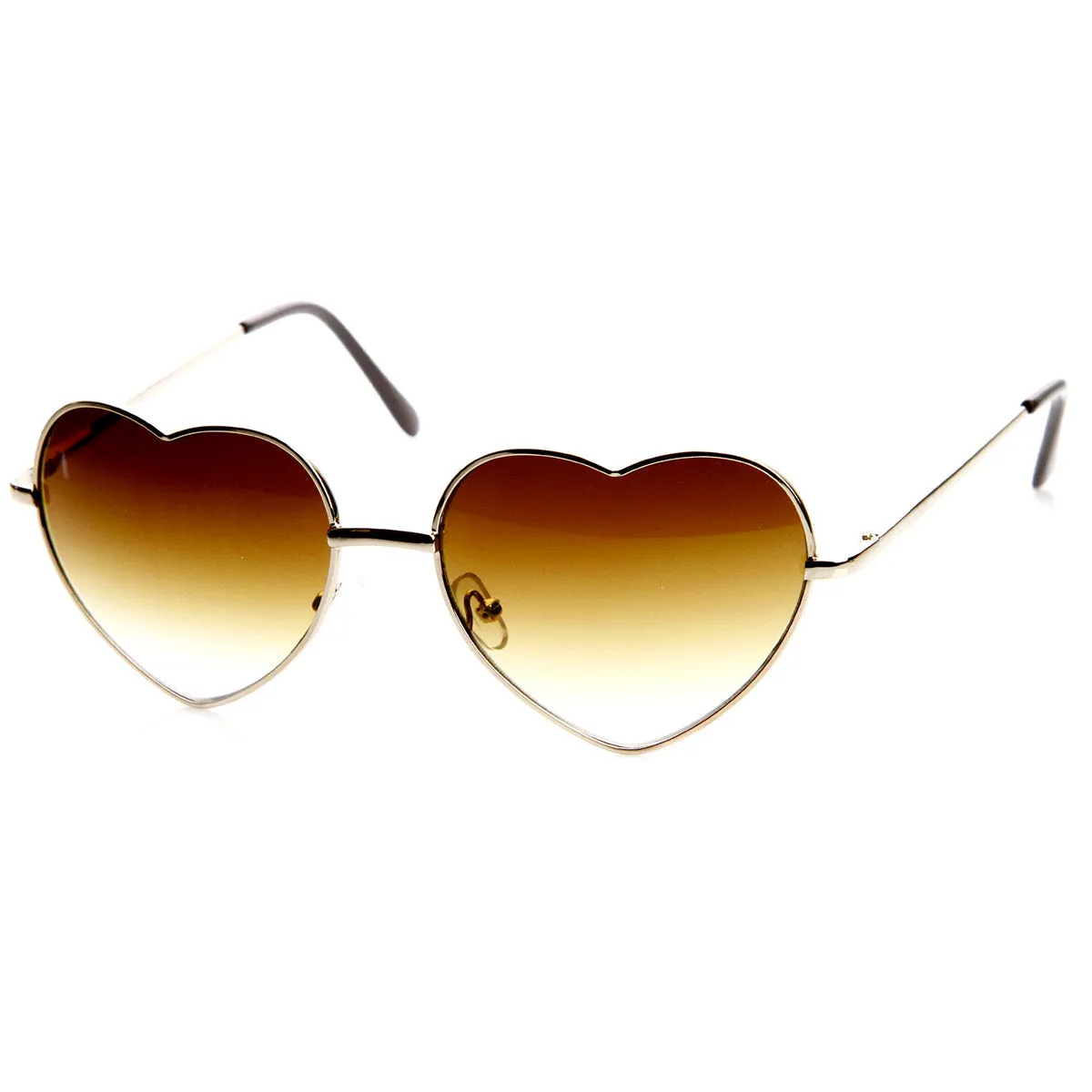 Fashion Thin Metal Cute Heart Shaped Sunglasses 8965 sold by ZeroUV product image thumbnail 2