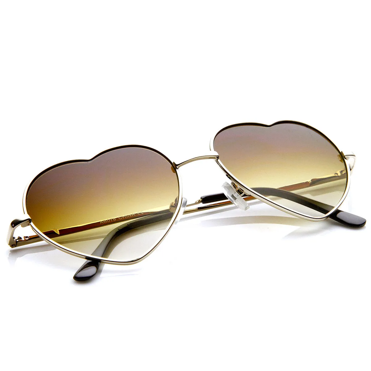 Fashion Thin Metal Cute Heart Shaped Sunglasses 8965 sold by ZeroUV product image thumbnail 4