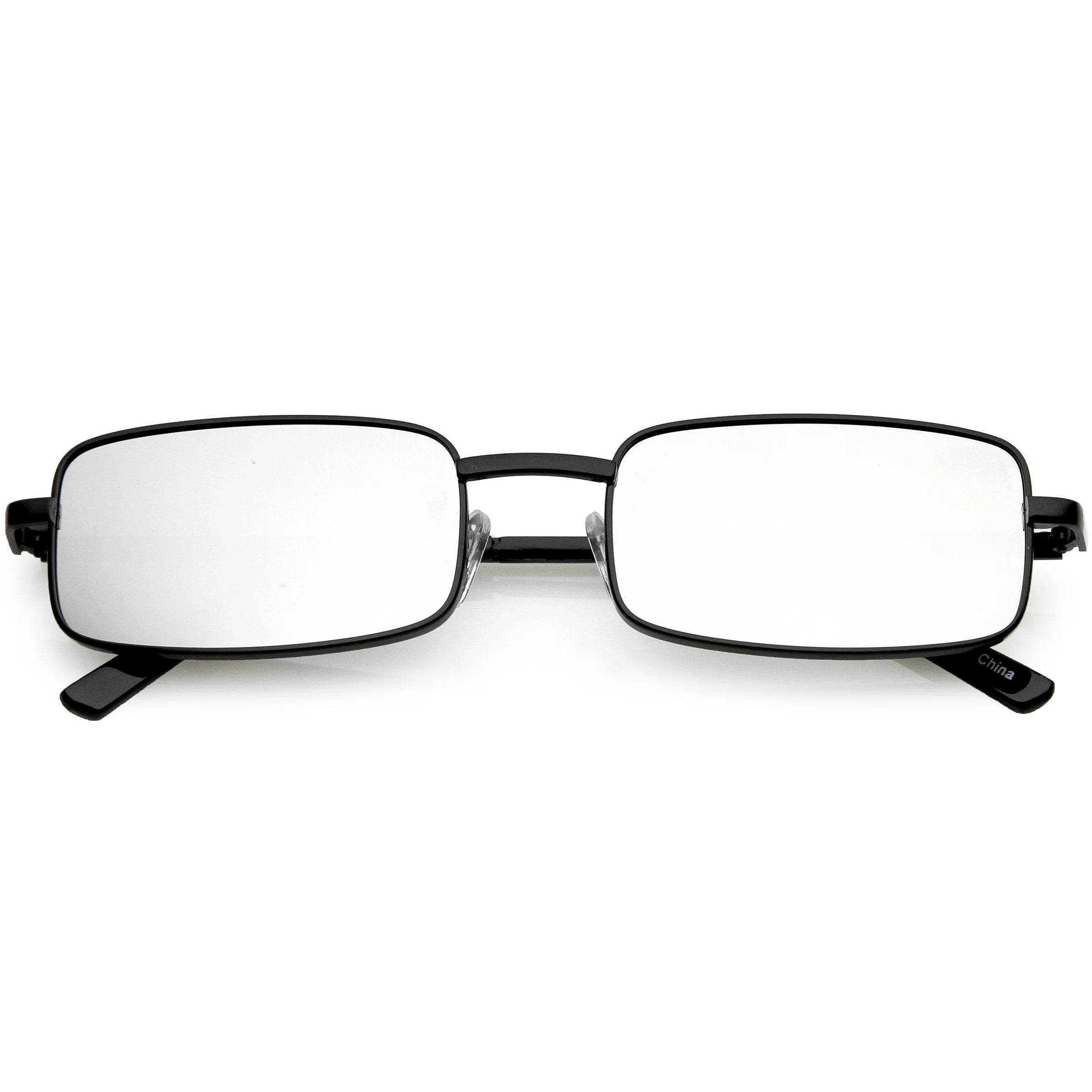 Retro Unisex Small Rectangle Mirrored Flat Lens Sunglasses C597 sold by ZeroUV