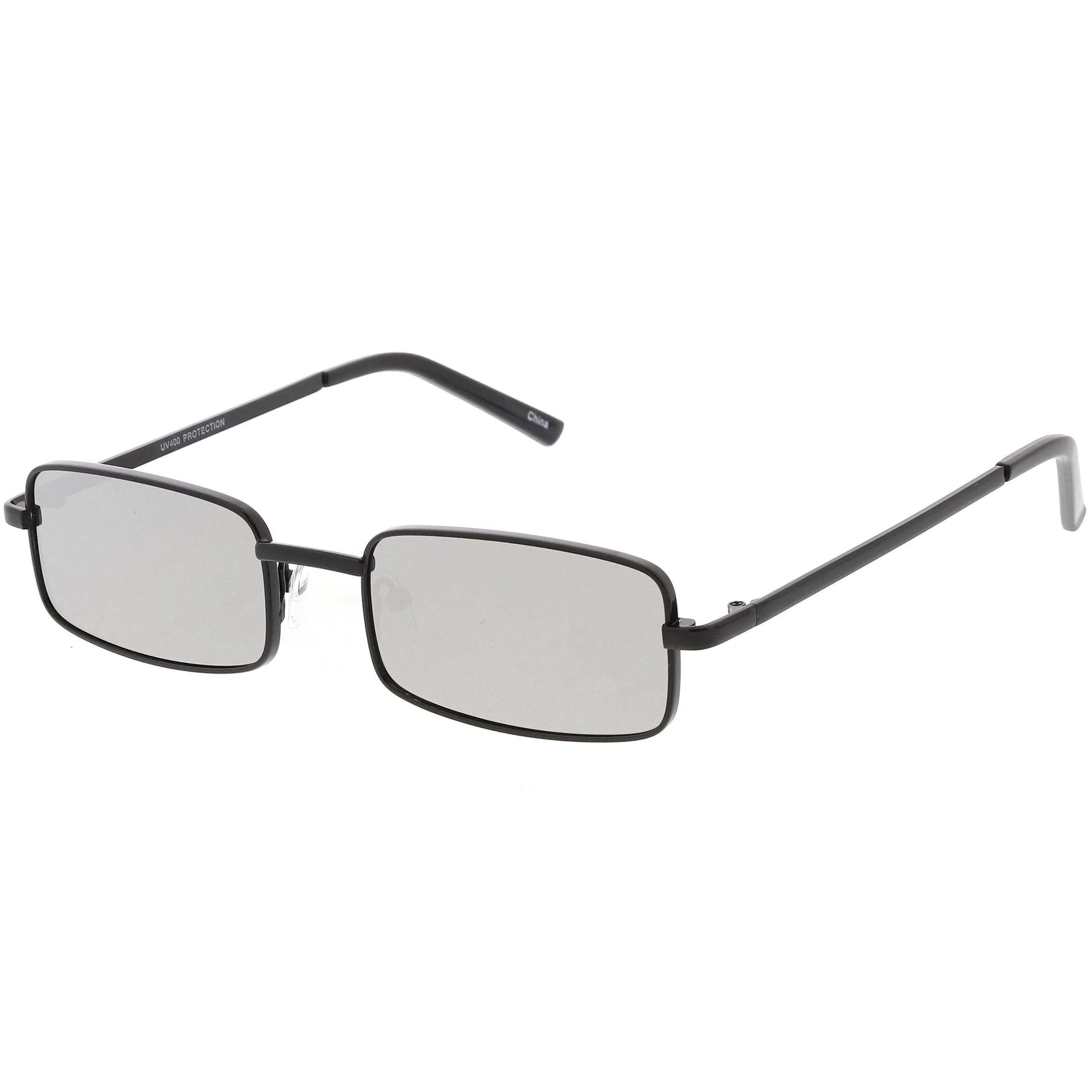 Retro Unisex Small Rectangle Mirrored Flat Lens Sunglasses C597 sold by ZeroUV product image thumbnail 2