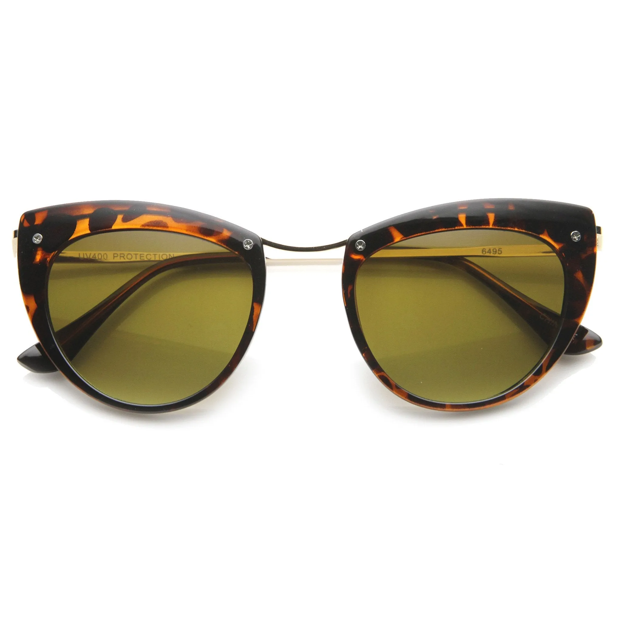 Women's Elegant Cat Eye Sunglasses With Metal Temples 9802 sold by ZeroUV