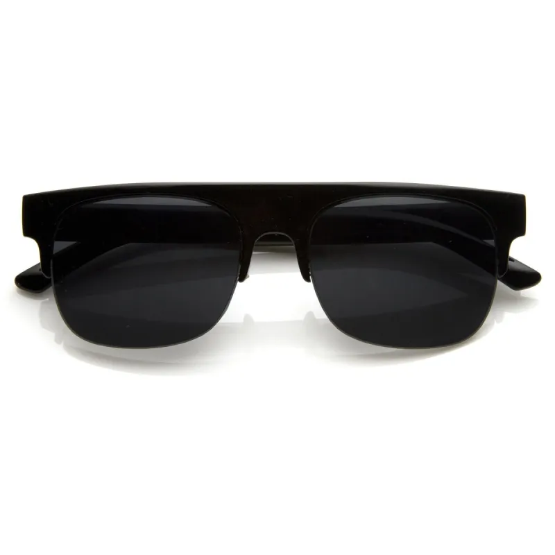 Retro Modern Super Flat Top Horned Rim Sunglasses 8694 sold by ZeroUV