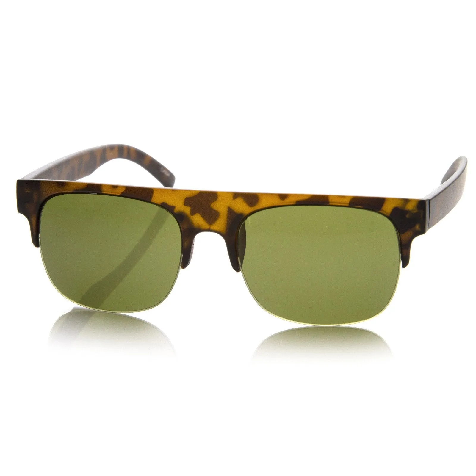 Retro Modern Super Flat Top Horned Rim Sunglasses 8694 sold by ZeroUV product image thumbnail 5