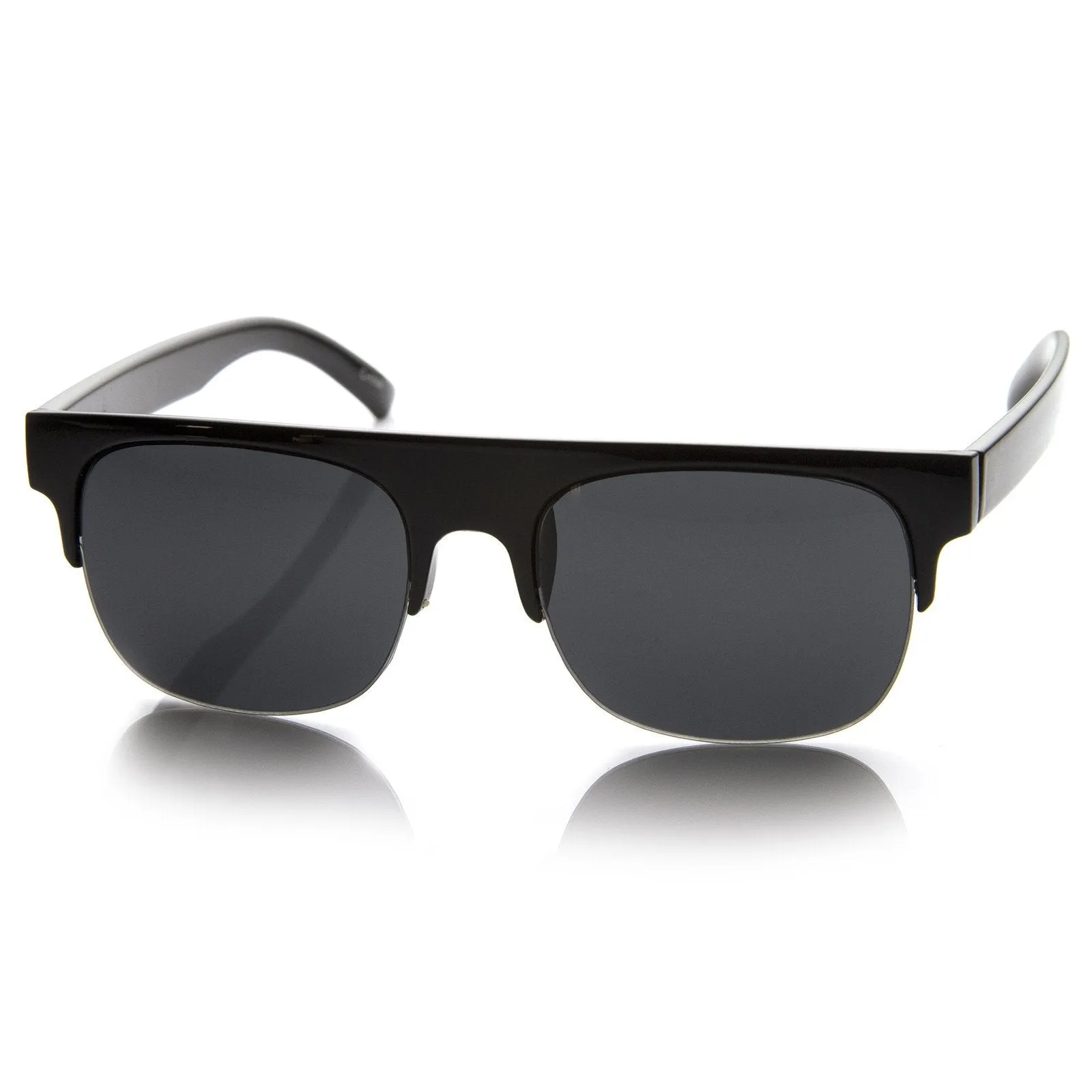 Retro Modern Super Flat Top Horned Rim Sunglasses 8694 sold by ZeroUV product image thumbnail 2