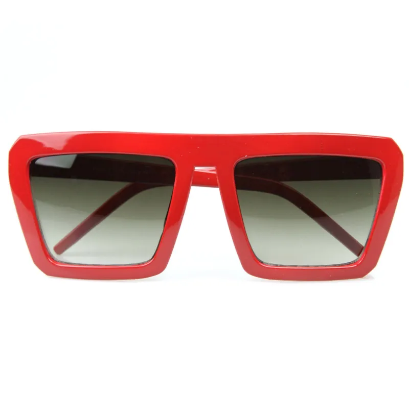 Retro 80's Futuristic Flat Top Square Aviator Sunglasses 2938 sold by ZeroUV