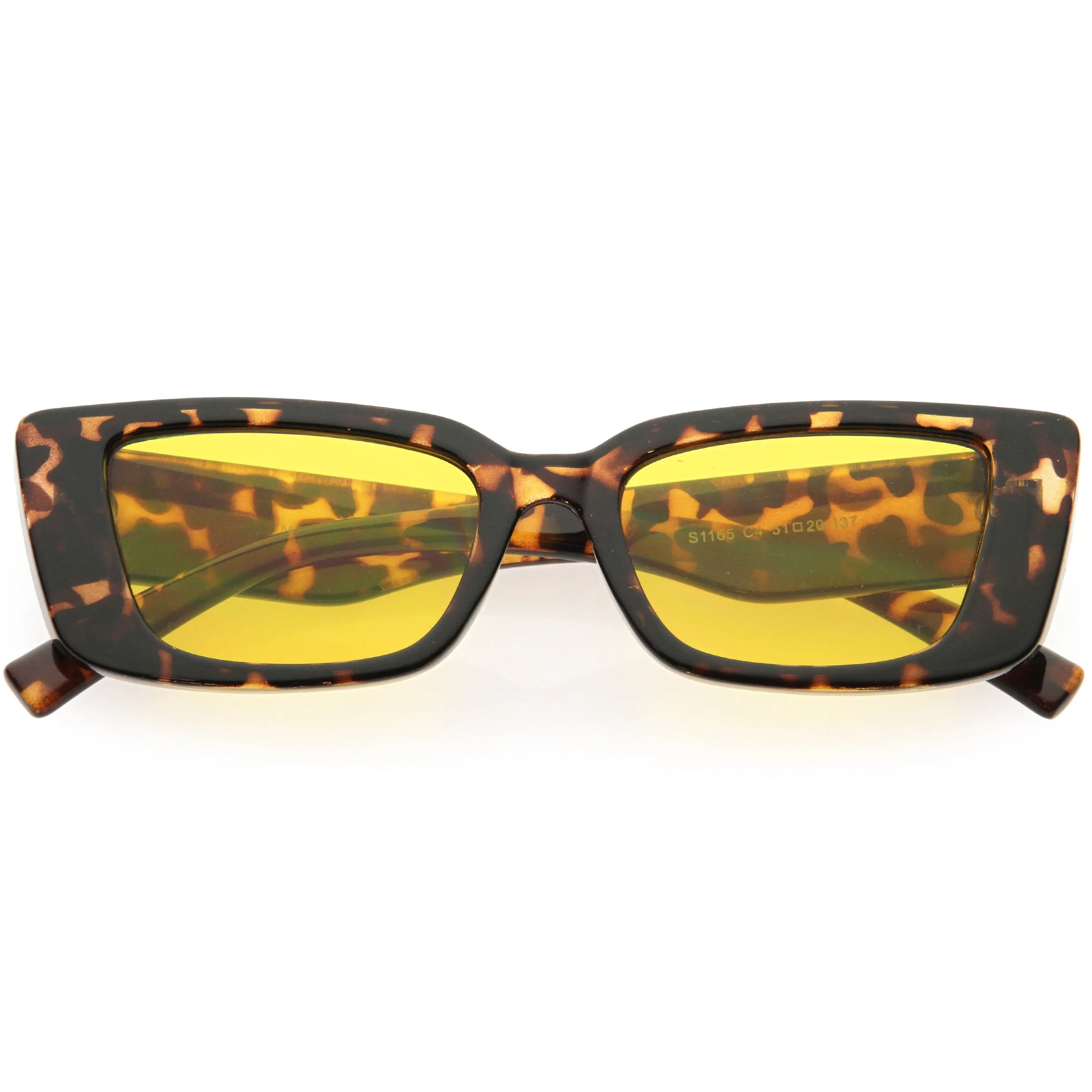 Bold Thick Rimmed Retro Square Cat Eye Sunglasses D256 sold by ZeroUV product image thumbnail 4