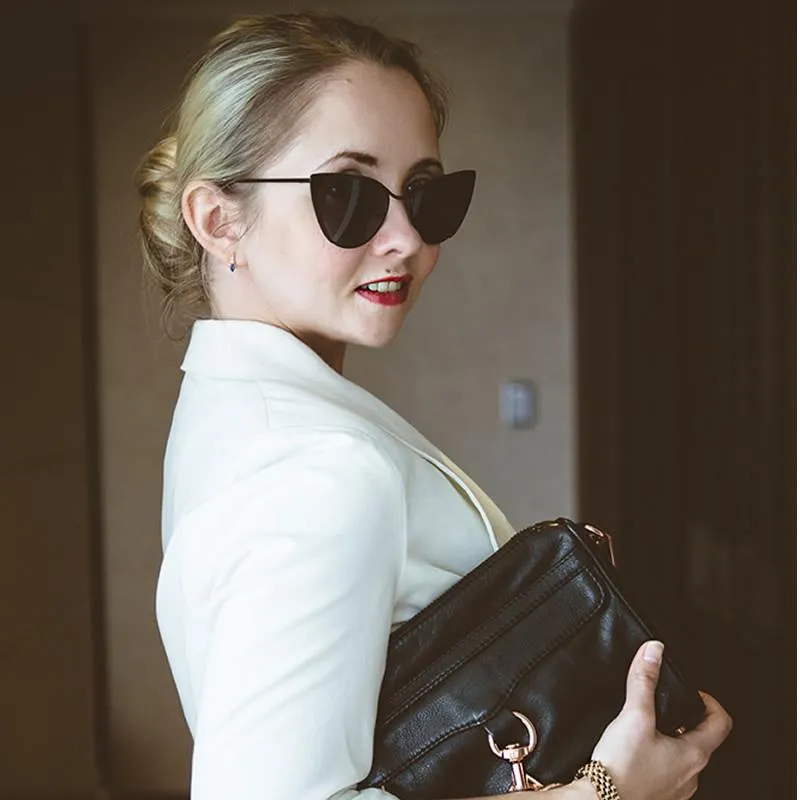 Women's Metal Fashion High Tip Pointed Cat Eye Sunglasses sold by ZeroUV product image thumbnail 2