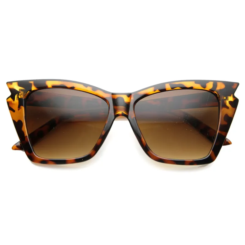 Indie Fashion Women's Jagged Cat Eye Sunglasses 9833 sold by ZeroUV