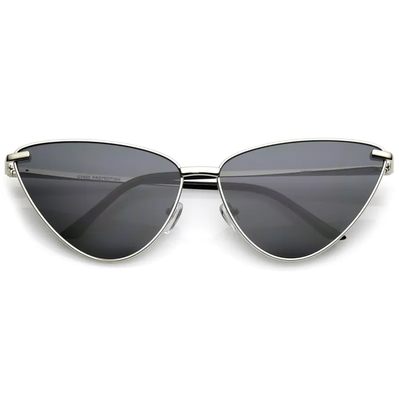 Oversize Thin Metal Cat Eye Butterfly Frame Sunglasses C201 sold by ZeroUV