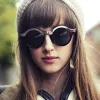 Women's Designer Two Tone Round Sunglasses sold by ZeroUV