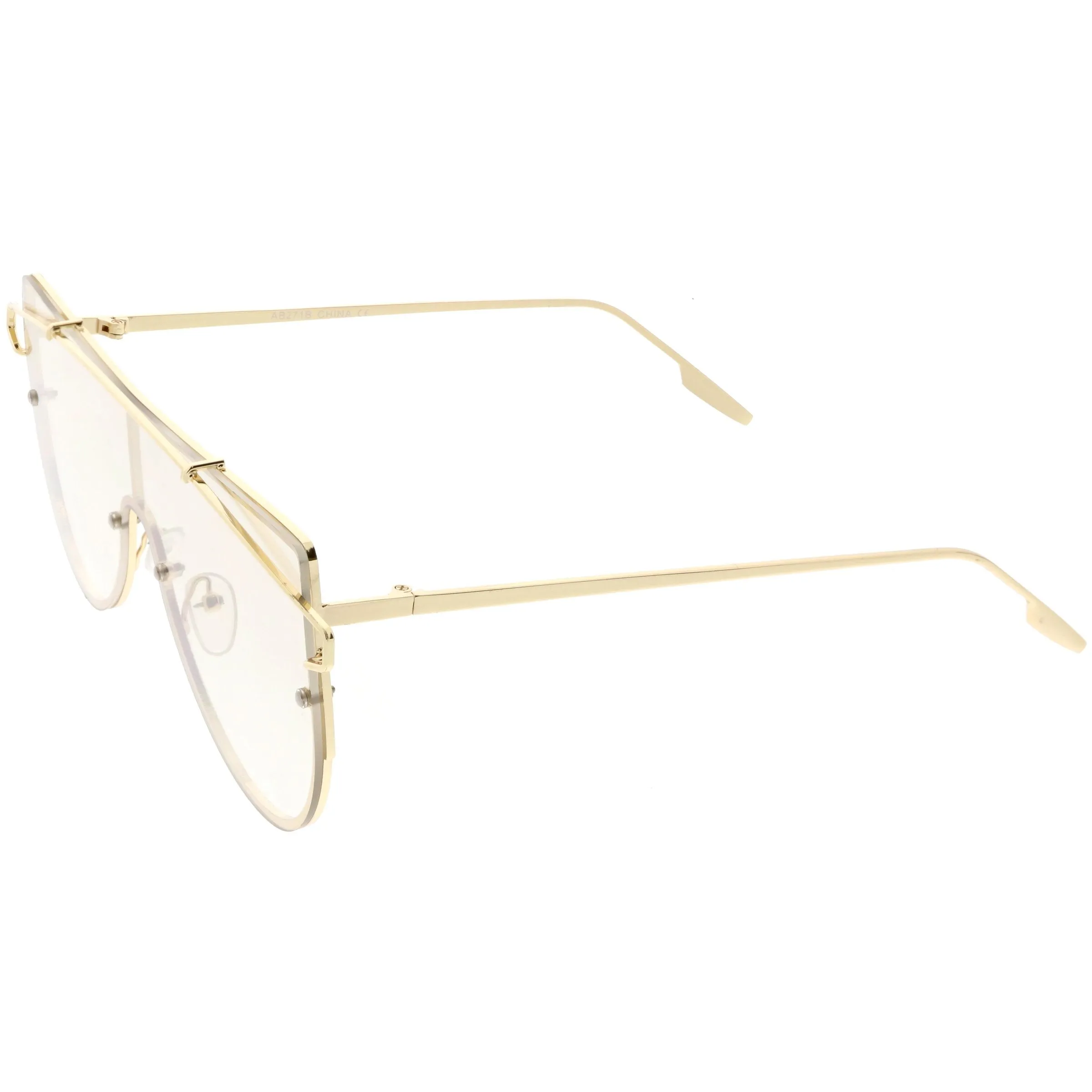 Retro Futuristic Shield Mono Lens Color Tone Sunglasses C484 sold by ZeroUV product image thumbnail 4