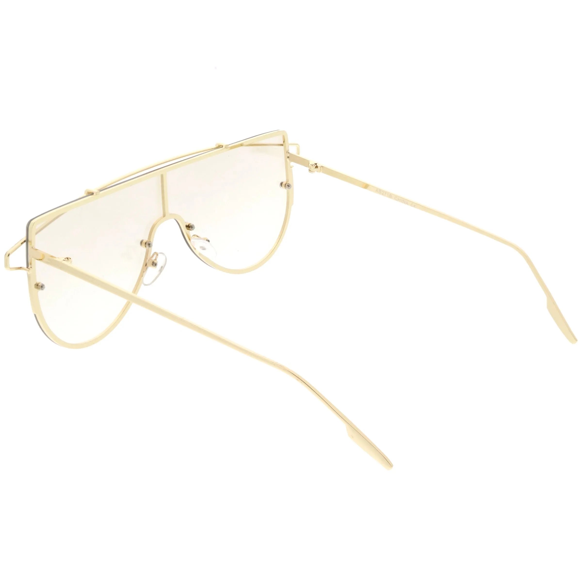 Retro Futuristic Shield Mono Lens Color Tone Sunglasses C484 sold by ZeroUV product image thumbnail 5