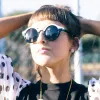 Women's Designer Two Tone Round Sunglasses sold by ZeroUV