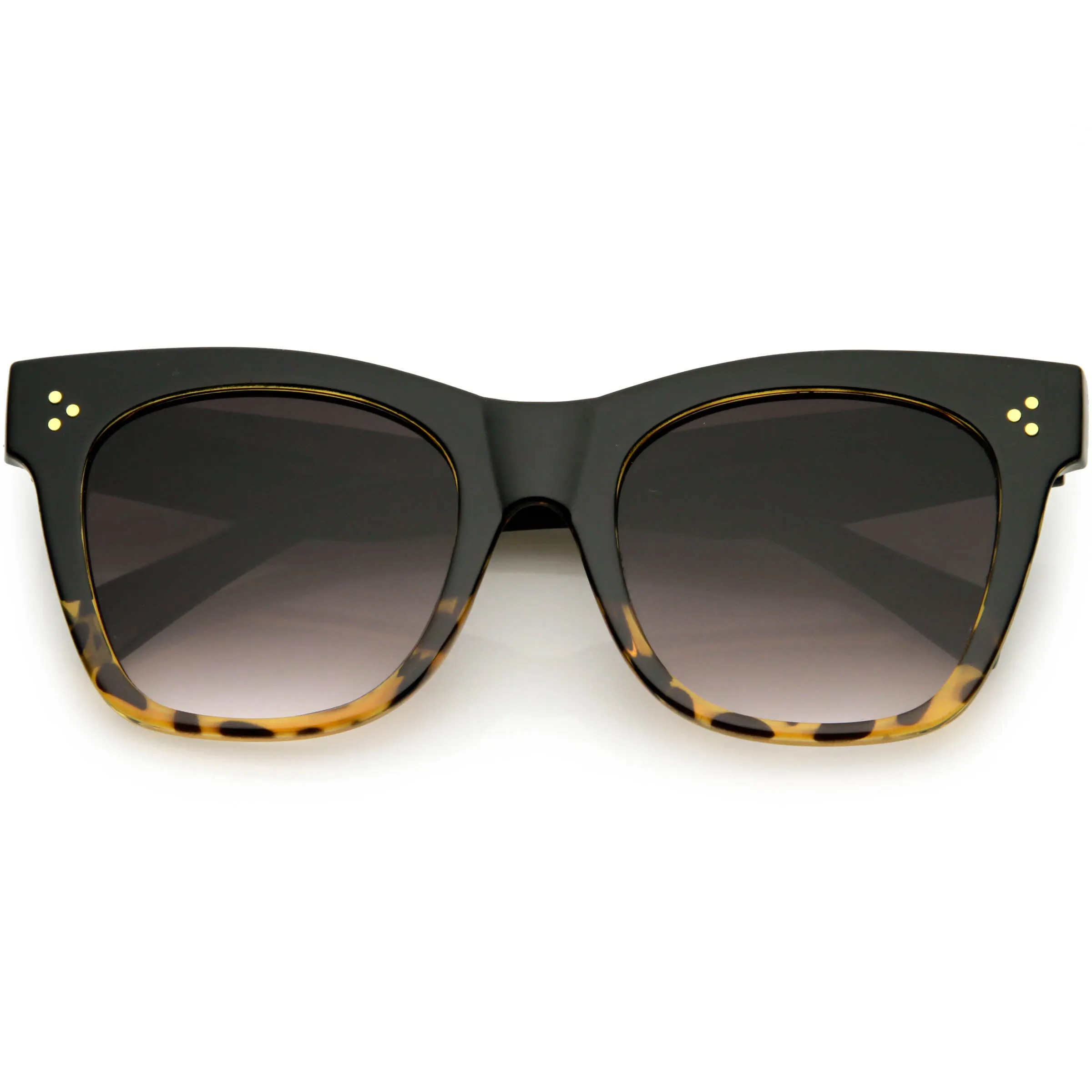 Oversize Gold Detail Accent Classic Plastic Horn Rimmed Sunglasses C971 sold by ZeroUV