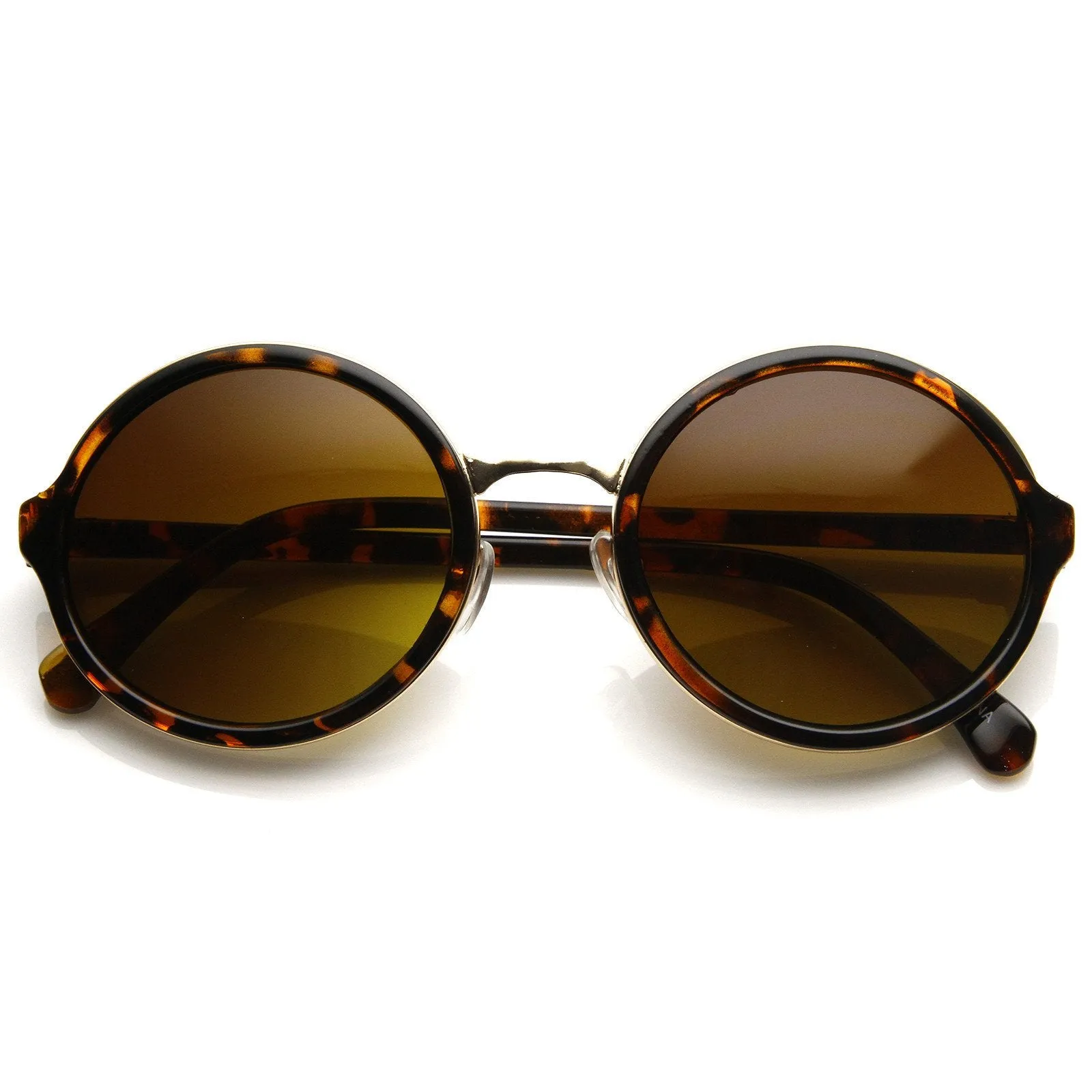 Vintage Steampunk Classic Round Sunglasses Metal Bridge 8407 sold by ZeroUV product image thumbnail 3
