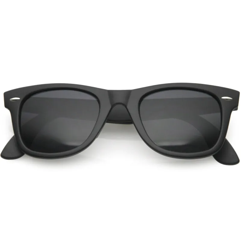 Classic Small Frame Wide Arms Dark Lens Horn Rimmed Sunglasses C923 sold by ZeroUV