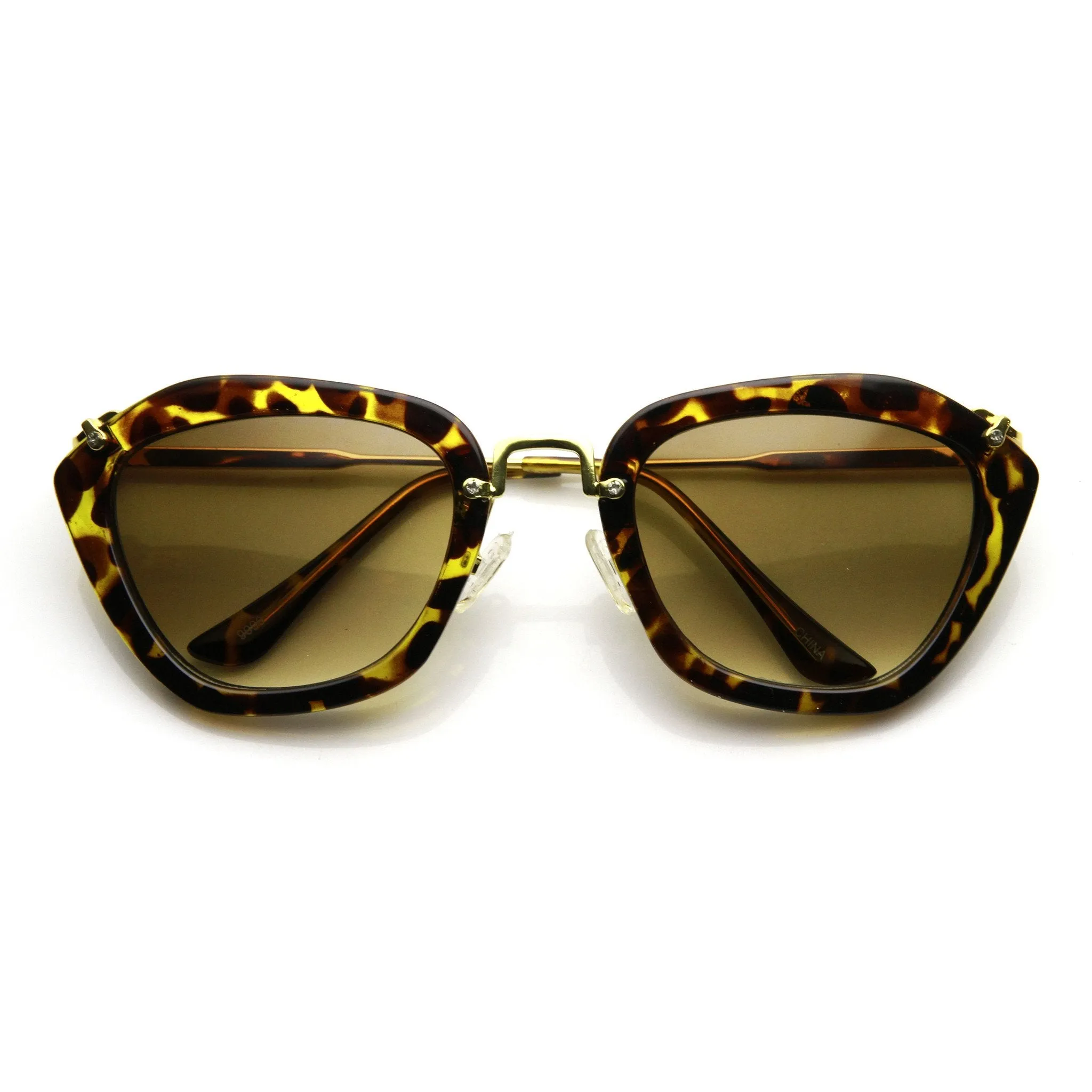 Fashion Hexagon Frame With Metal Accents Women's Sunglasses sold by ZeroUV product image thumbnail 5