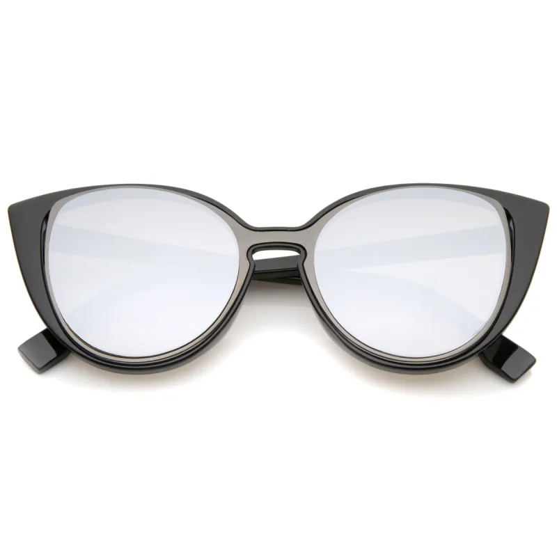 Unique Women's Laser Cut Insert Cay Eye Sunglasses A488 sold by ZeroUV