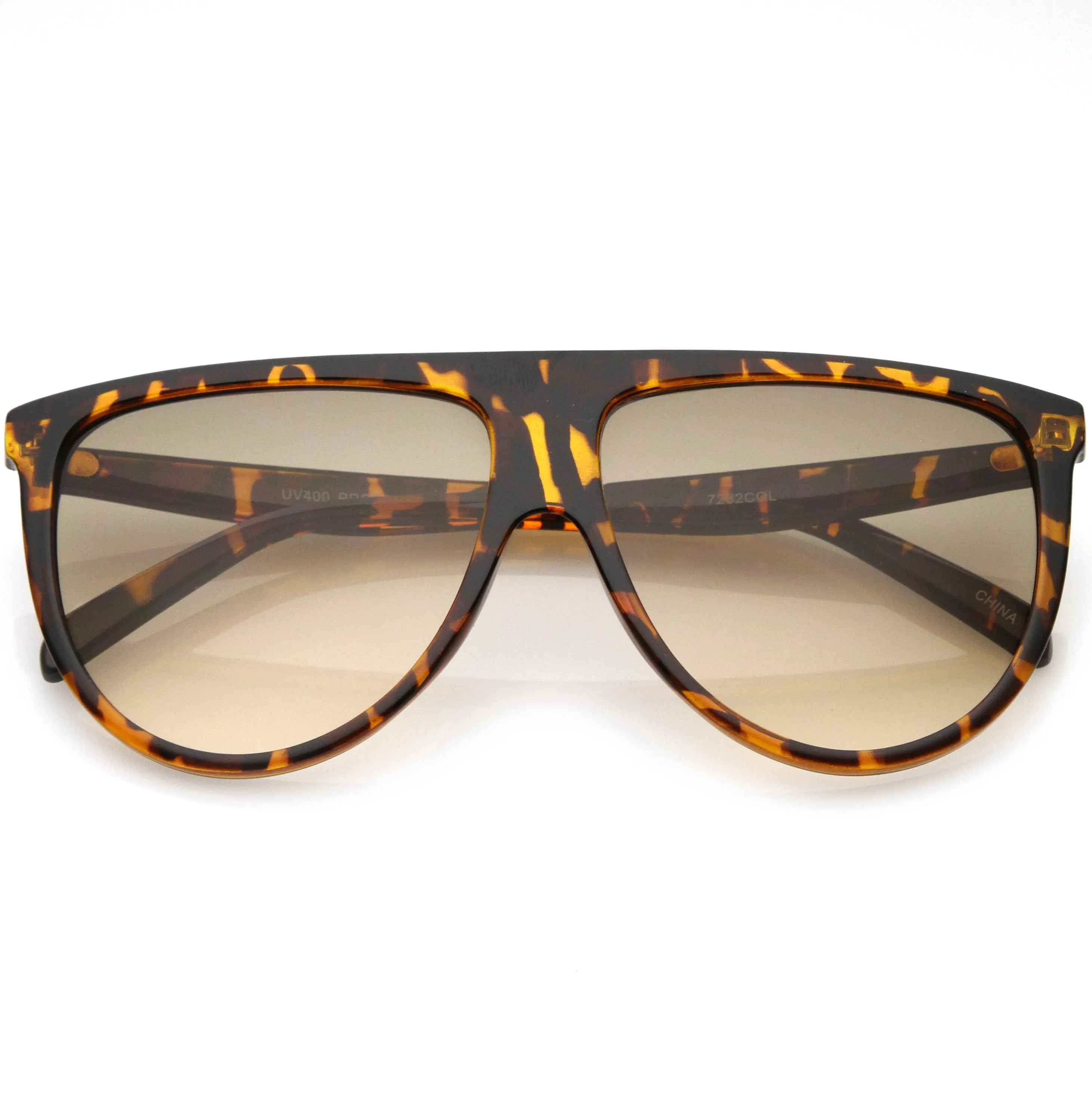 Oversize Retro Flat Top Colored Gradient Lens Aviator Sunglasses C391 sold by ZeroUV