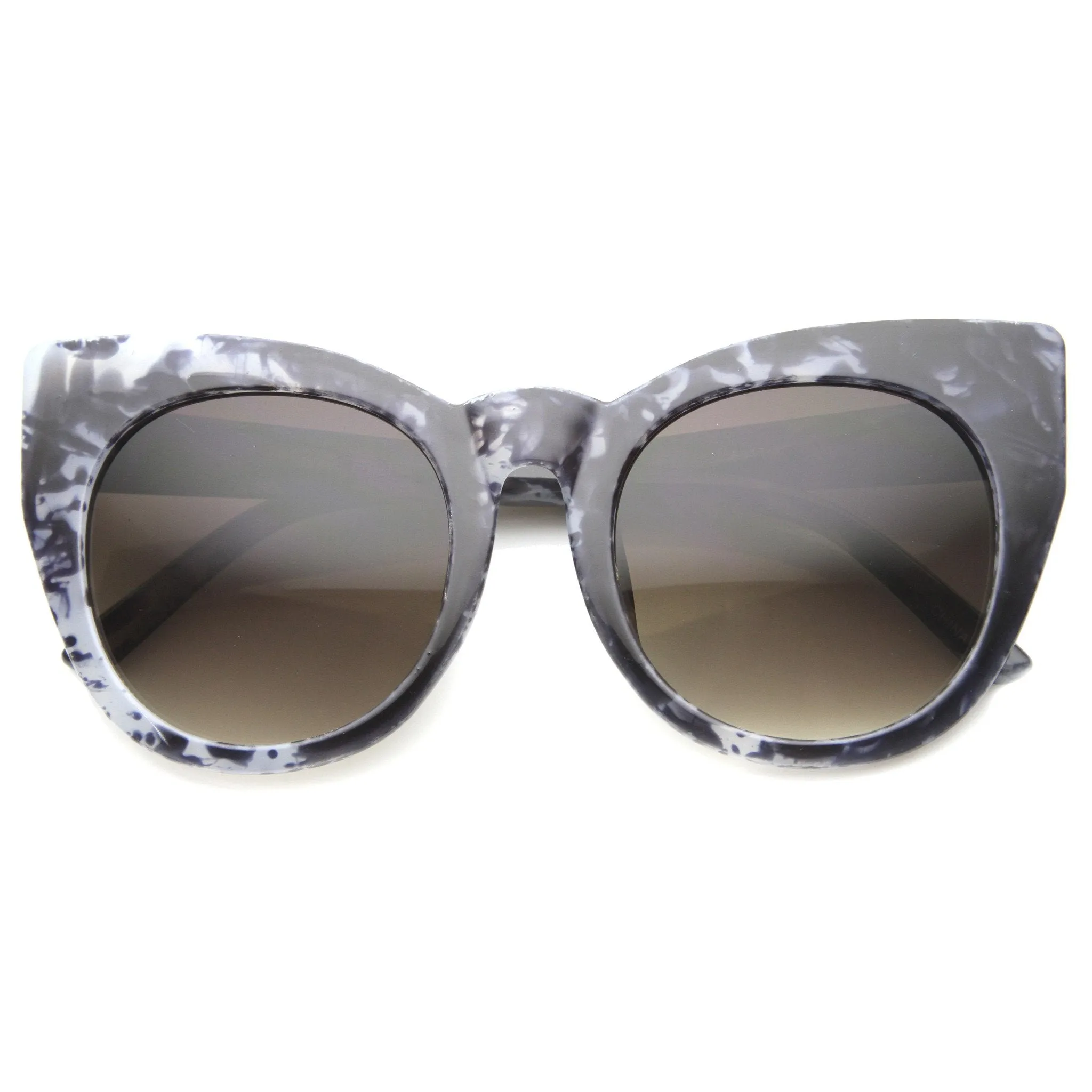 Women's Oversize Cat Eye Marble Print Sunglasses 9973 sold by ZeroUV product image thumbnail 4