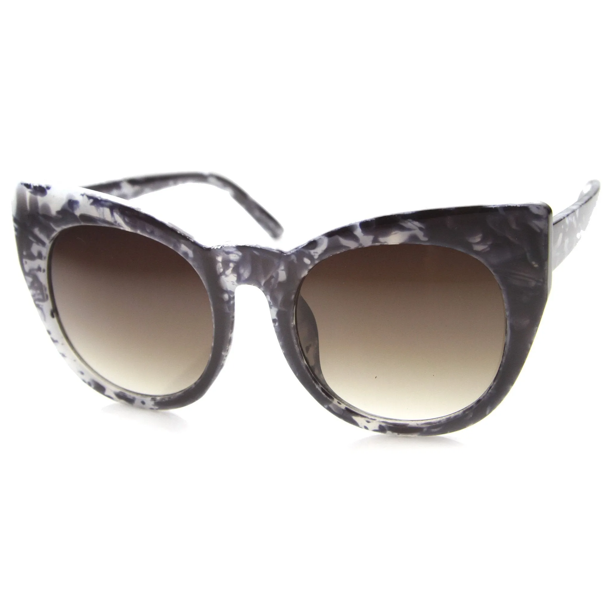 Women's Oversize Cat Eye Marble Print Sunglasses 9973 sold by ZeroUV product image thumbnail 5