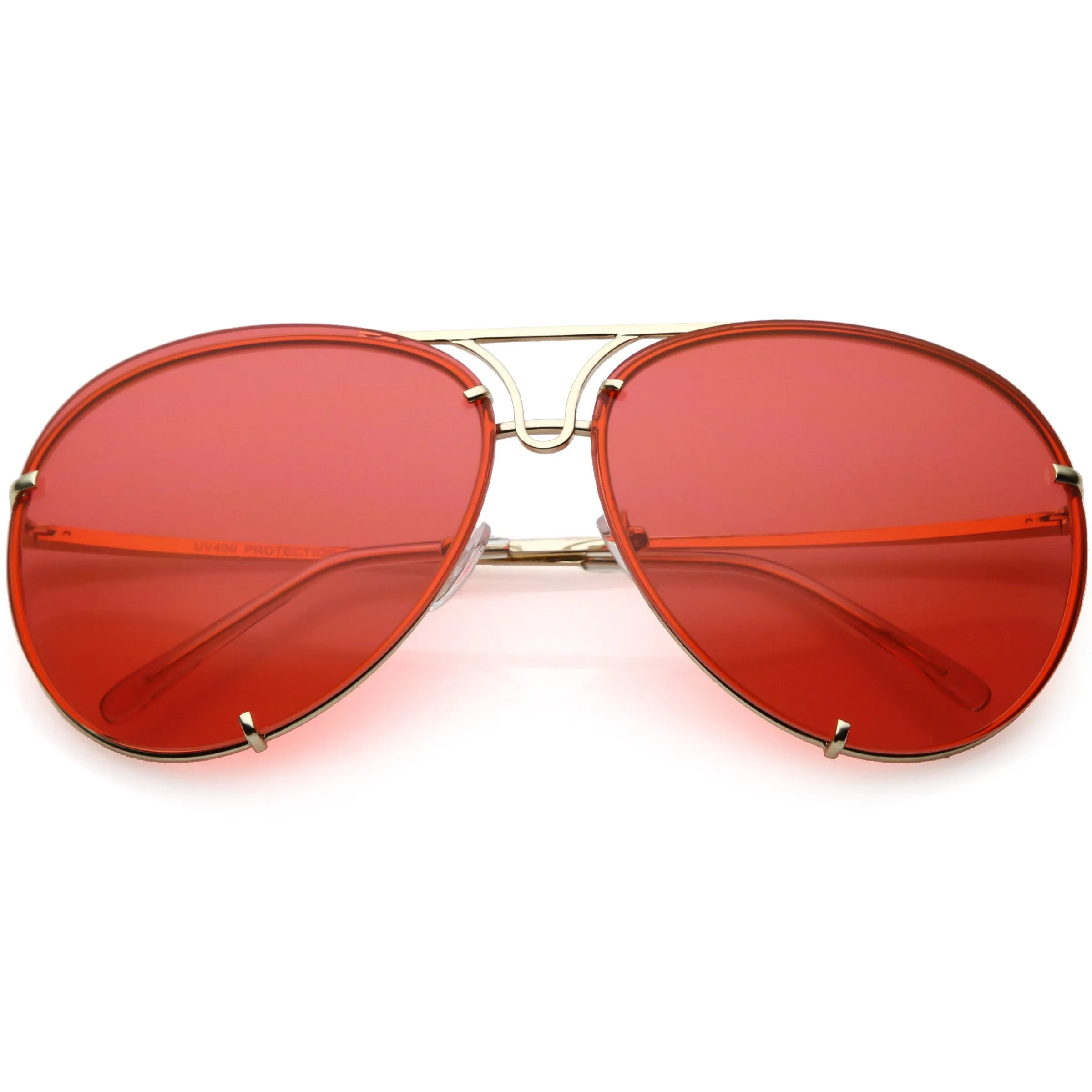 Retro Oversize 1970's Color Tinted Metal Aviator Sunglasses C467 sold by ZeroUV