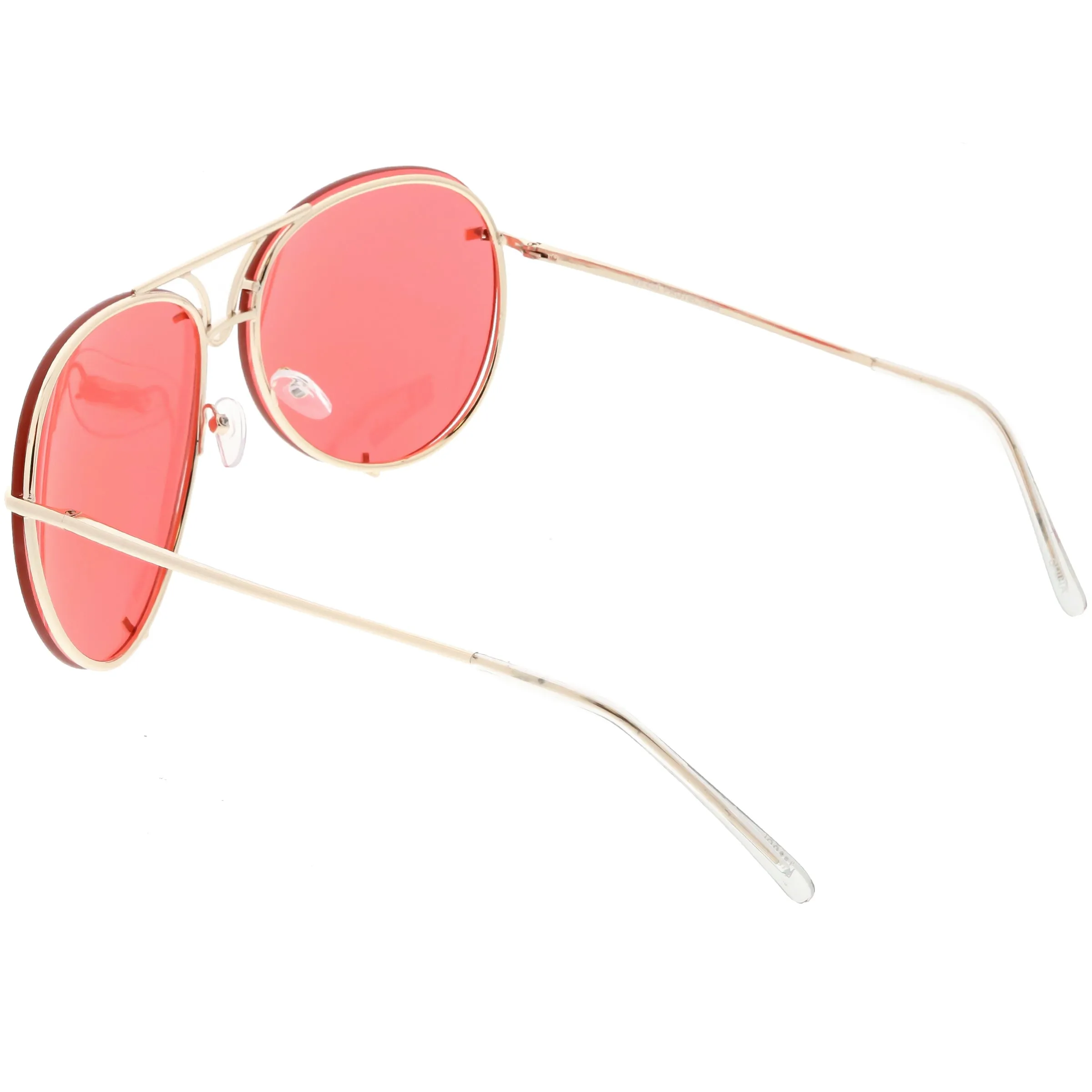 Retro Oversize 1970's Color Tinted Metal Aviator Sunglasses C467 sold by ZeroUV product image thumbnail 4