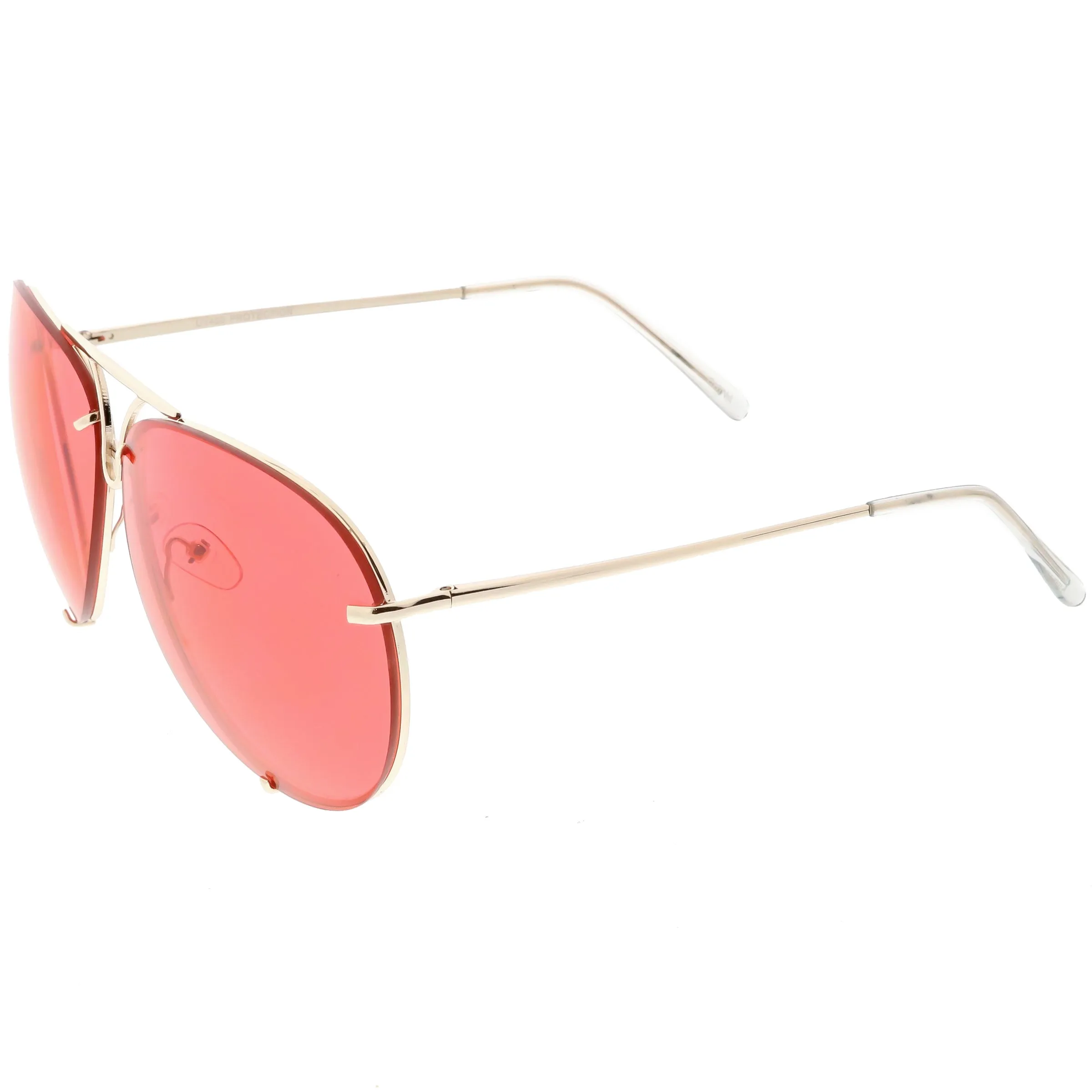 Retro Oversize 1970's Color Tinted Metal Aviator Sunglasses C467 sold by ZeroUV product image thumbnail 3