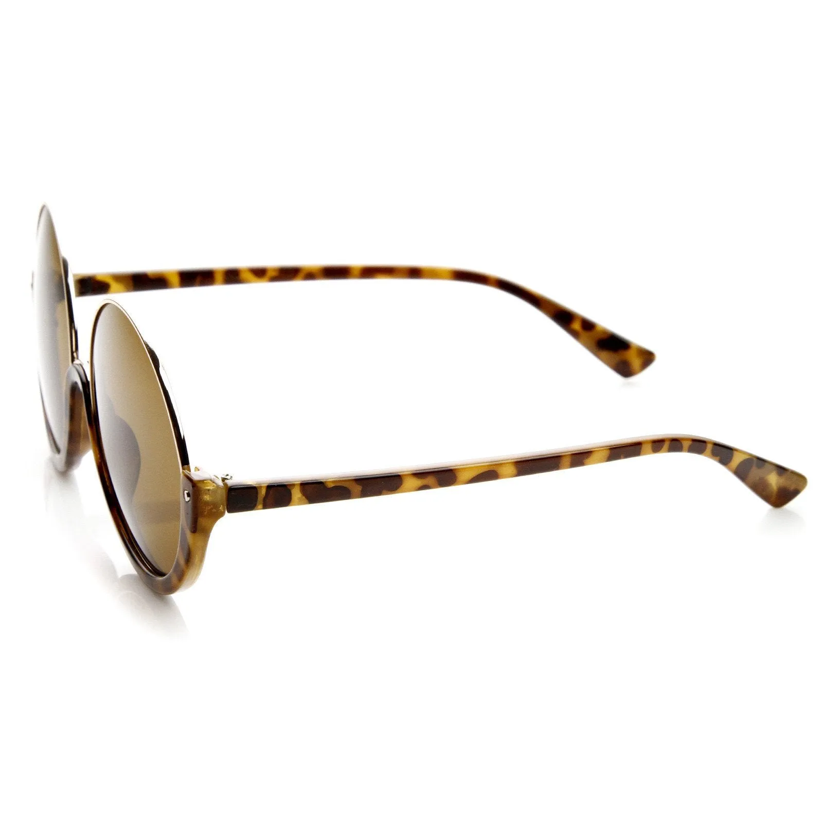 Womens High Fashion Upside Down Half Frame Round Circle Designer Sunglasses 9118 sold by ZeroUV product image thumbnail 5