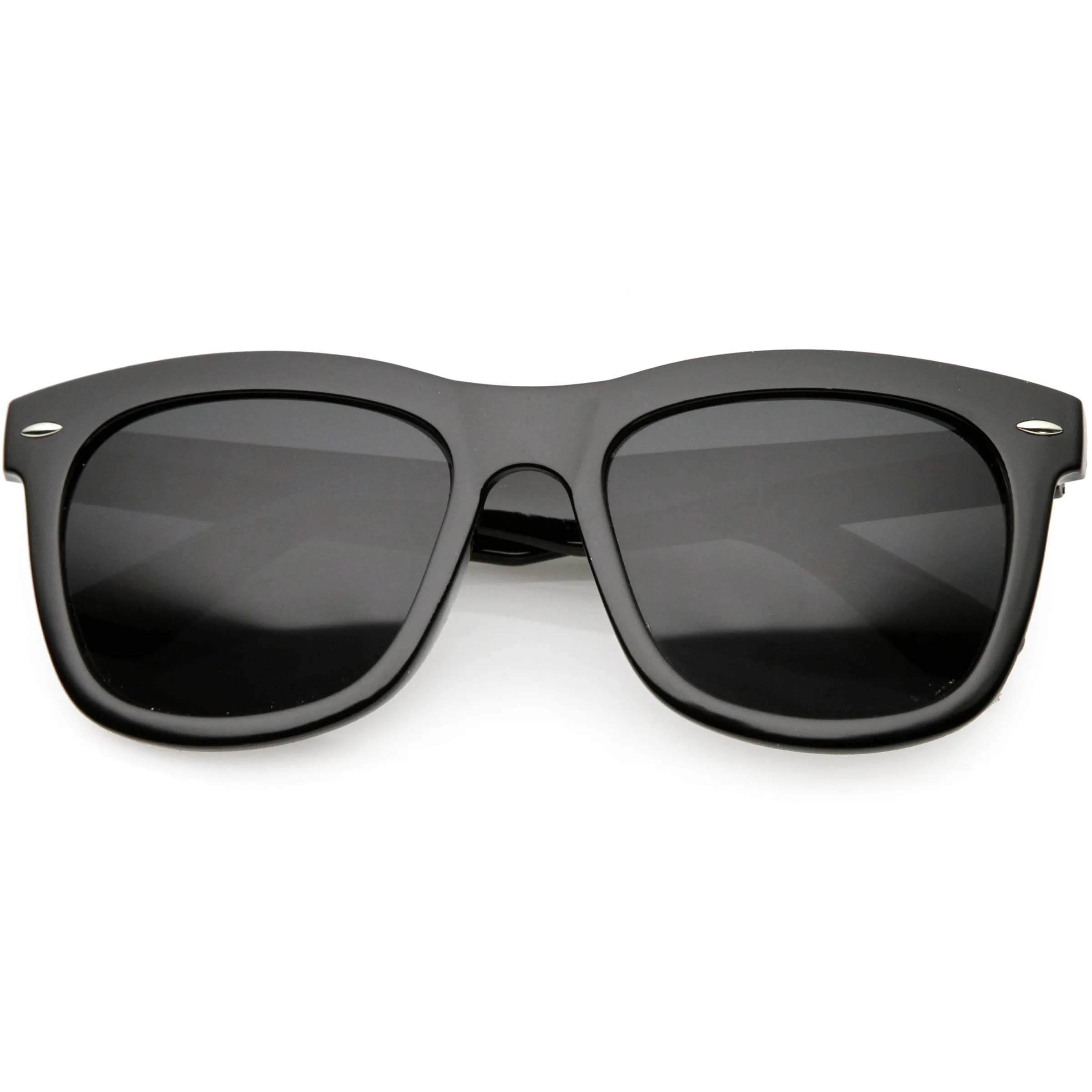 Oversize Wide Arm Metal Rivet Horn Rimmed Sunglasses C693 sold by ZeroUV