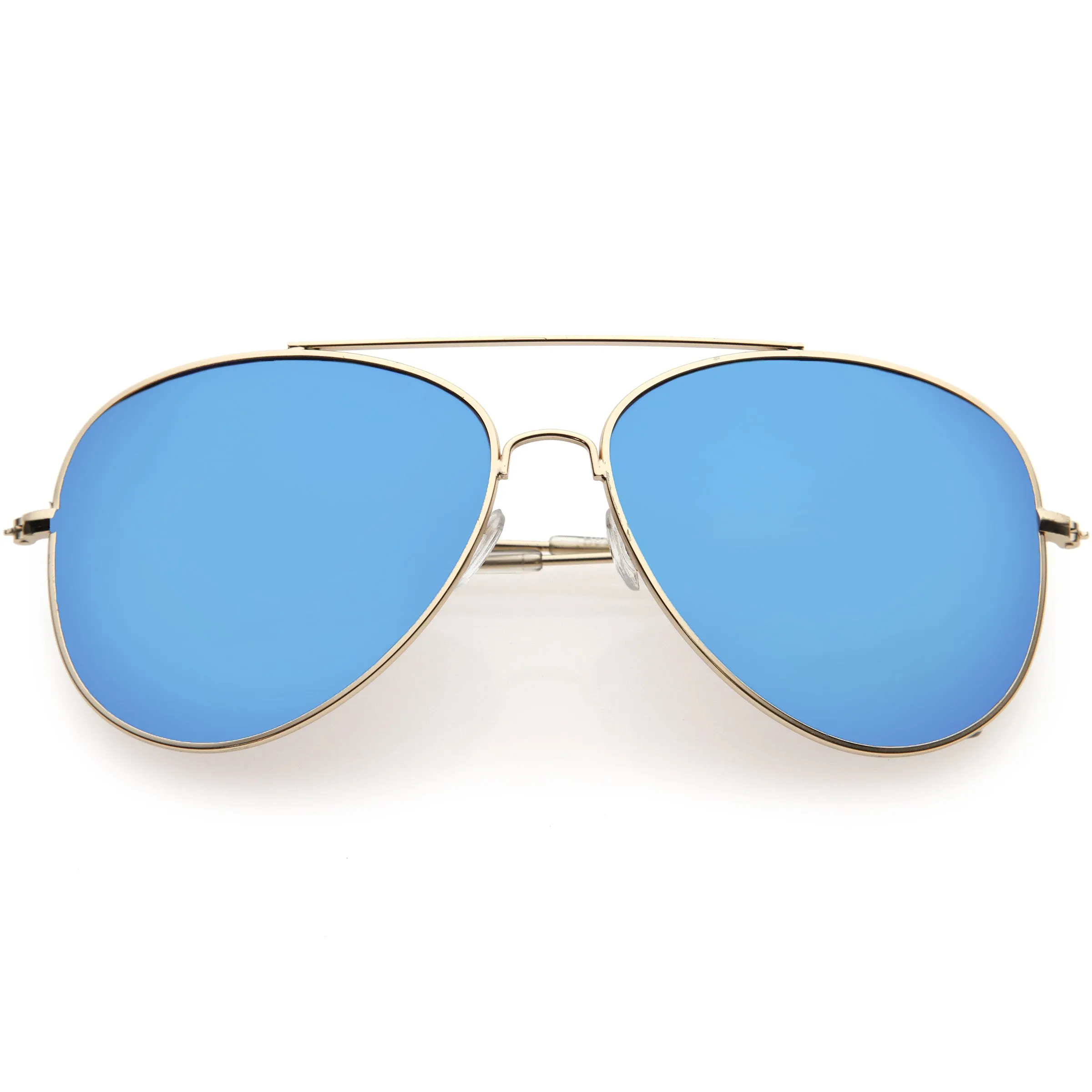Large Retro Mirror Lens Full Metal Aviator Sunglasses 9876 sold by ZeroUV product image thumbnail 3