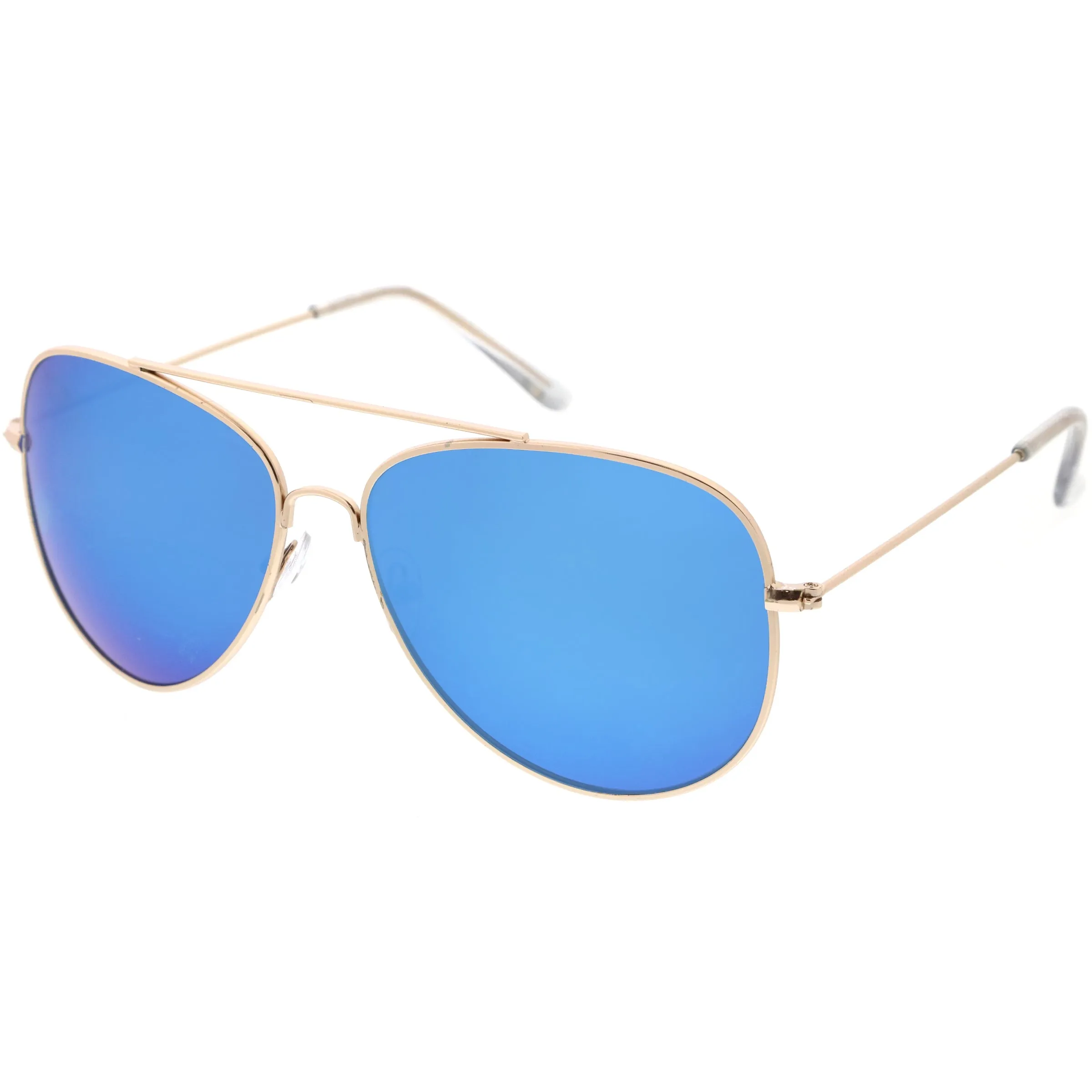 Large Retro Mirror Lens Full Metal Aviator Sunglasses 9876 sold by ZeroUV product image thumbnail 4