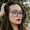 Bold Oversize Square Horn Rimmed Flat Lens Clear Glasses D093 sold by ZeroUV