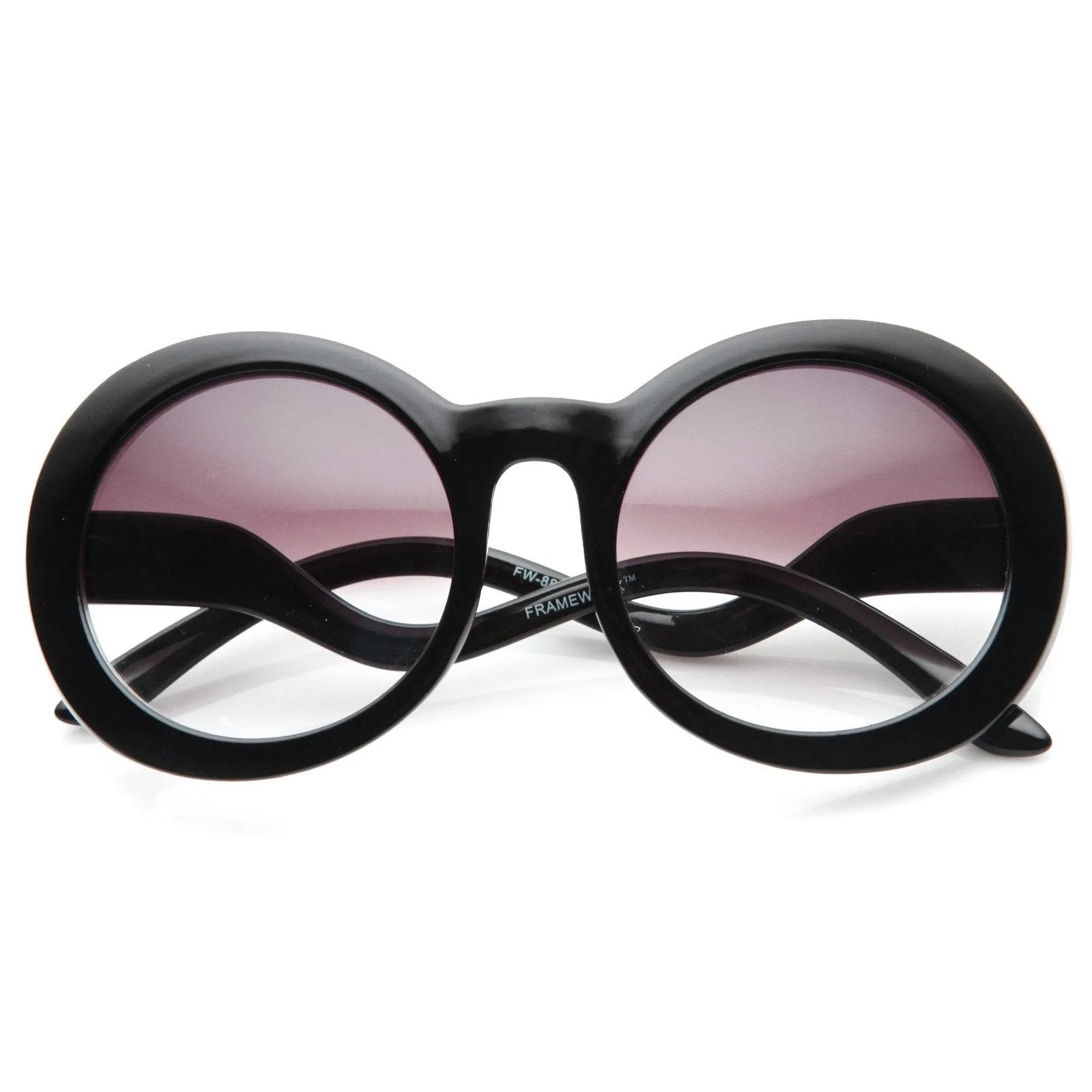 Trendy Fashion Inspired Womens Round Half Tint Sunglasses 8888 sold by ZeroUV