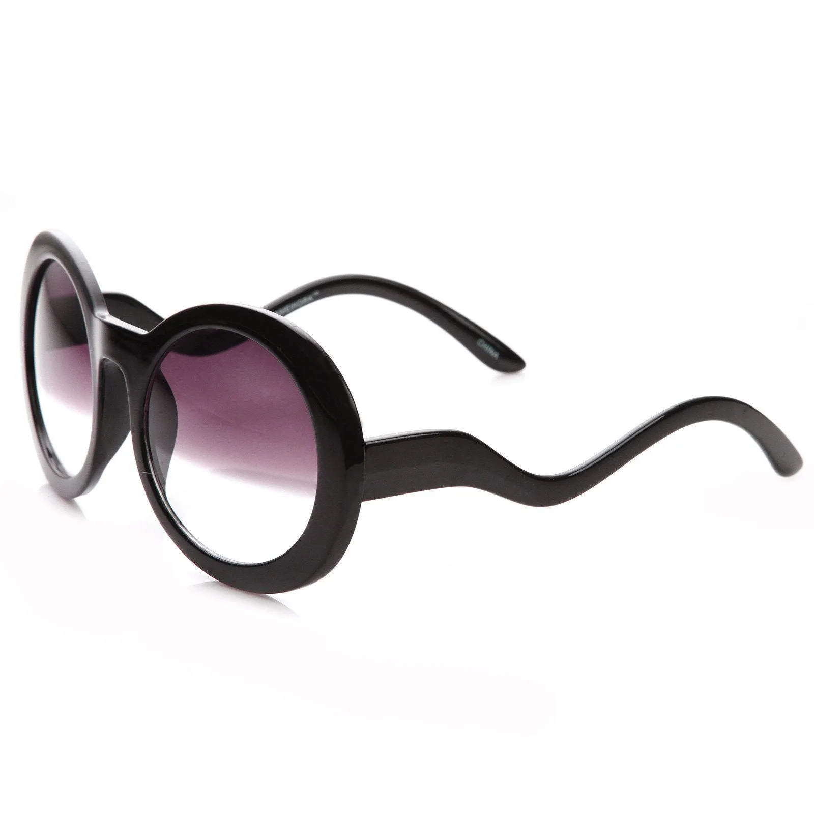Trendy Fashion Inspired Womens Round Half Tint Sunglasses 8888 sold by ZeroUV product image thumbnail 2