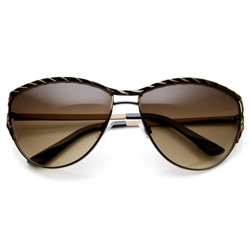 Womens Elegant Fashion Metal Frame Cat Eye Sunglasses 9327 sold by ZeroUV