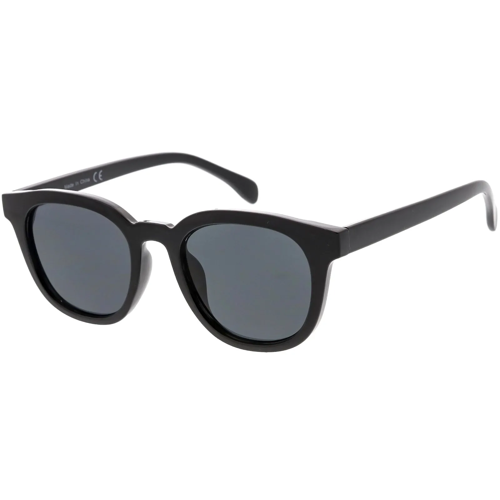 Retro Modern Horned Rim Flat Lens Dapper Sunglasses C835 sold by ZeroUV product image thumbnail 2