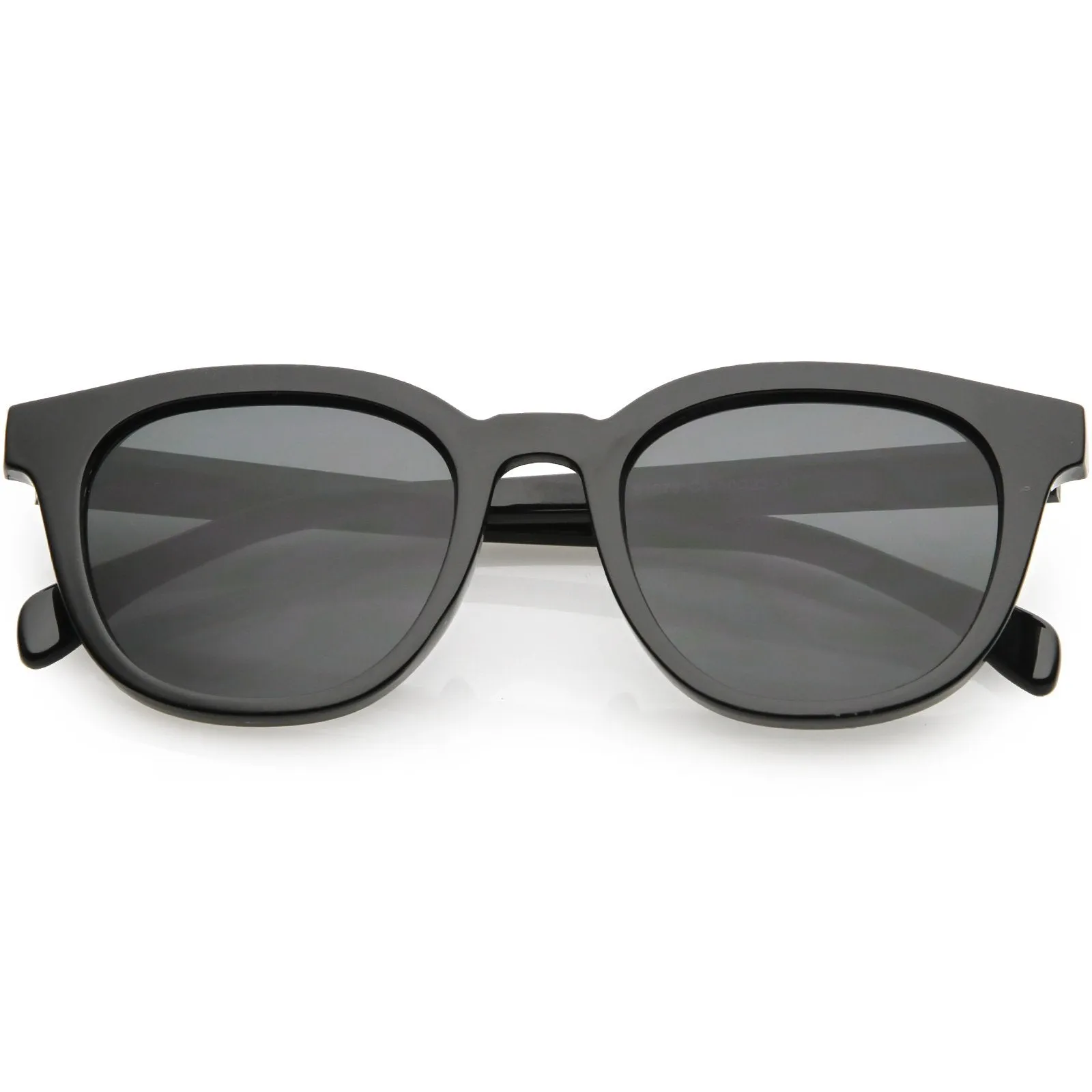 Retro Modern Horned Rim Flat Lens Dapper Sunglasses C835 sold by ZeroUV