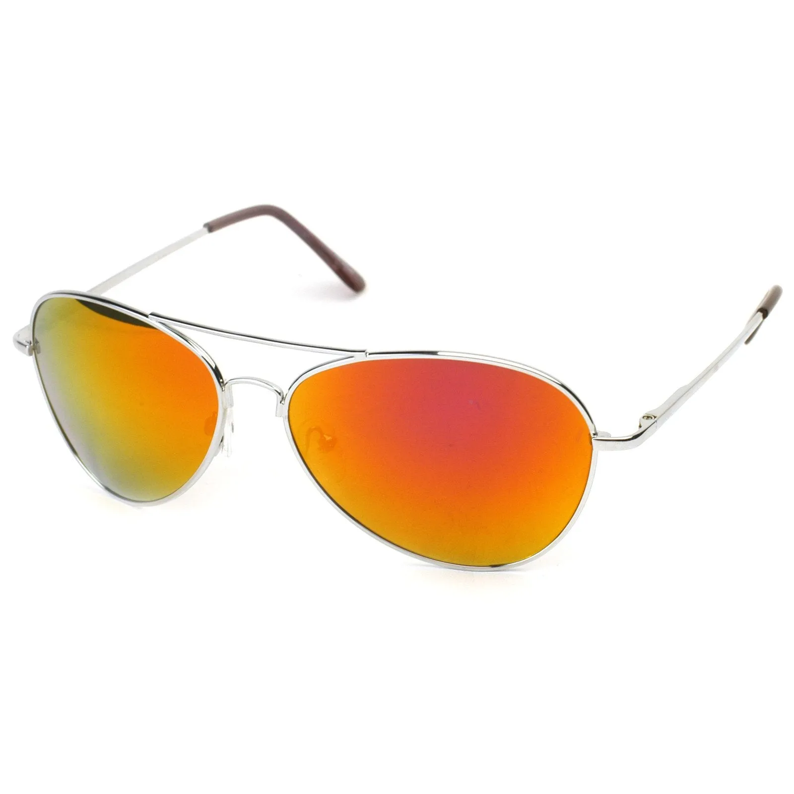 Retro Flash Mirrored Lens Metal Aviator Sunglasses sold by ZeroUV product image thumbnail 5