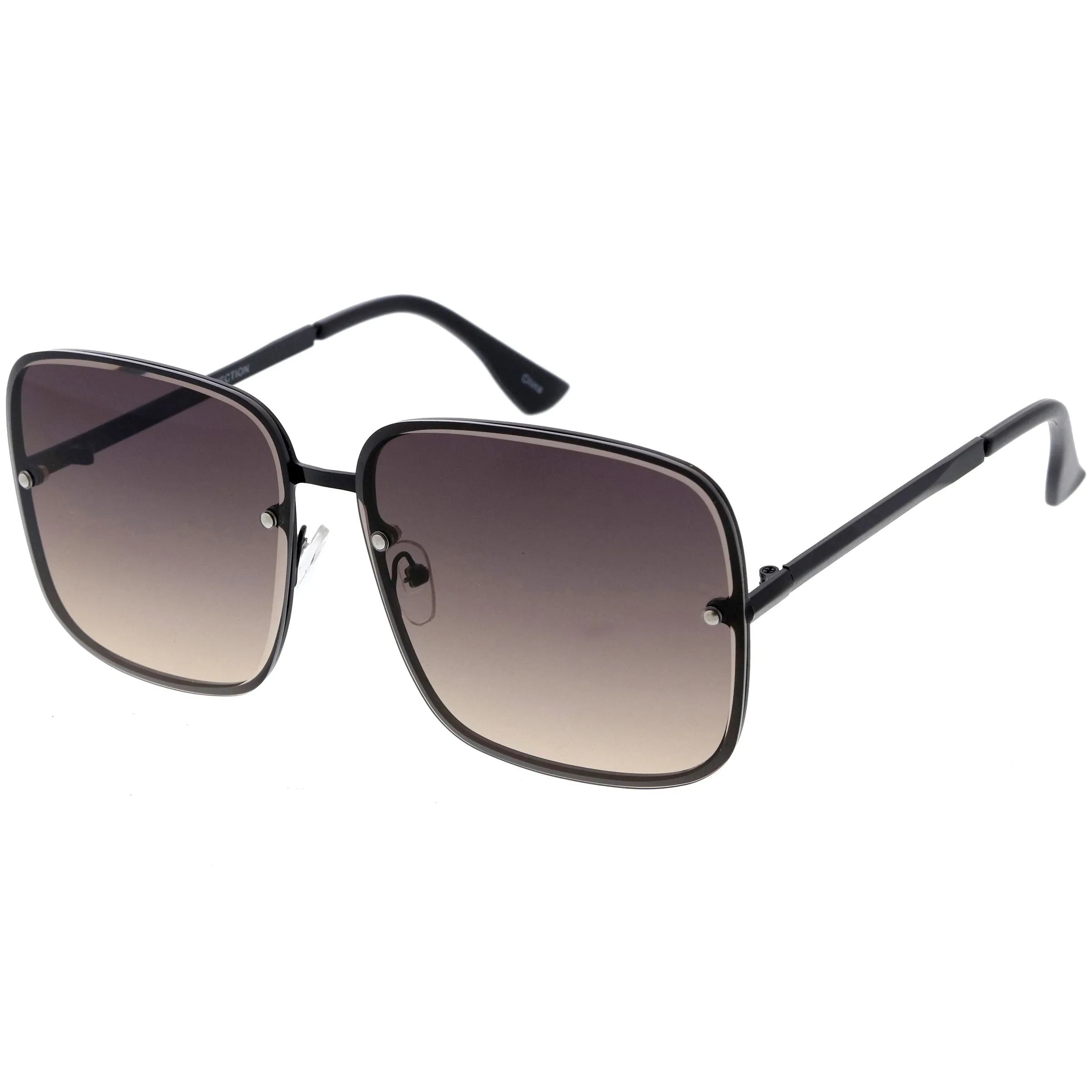 Luxe Chic Rimless Gradient Lens Square Oversize Sunglasses D103 sold by ZeroUV product image thumbnail 2